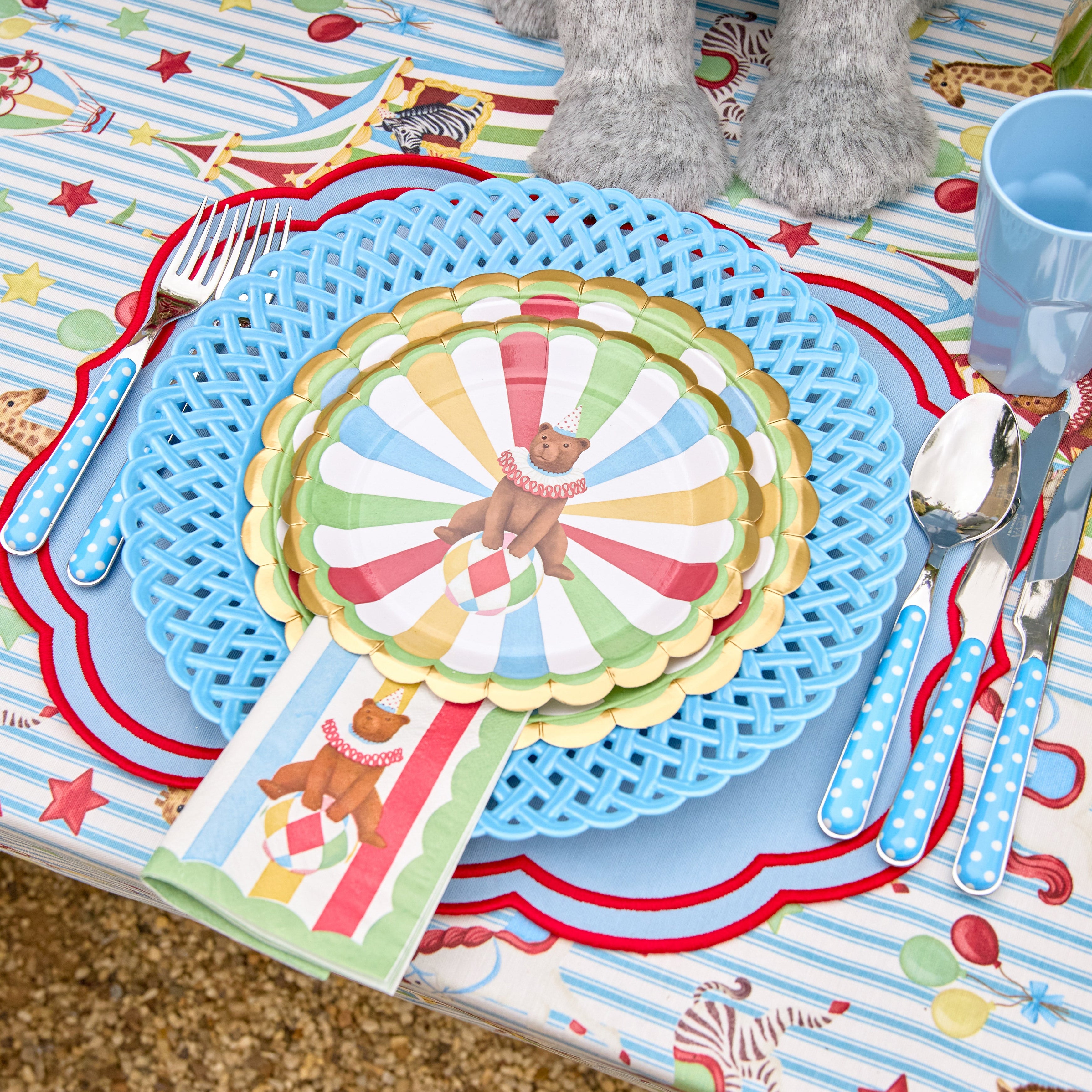 Circus Party Paper Plate & Napkin Set