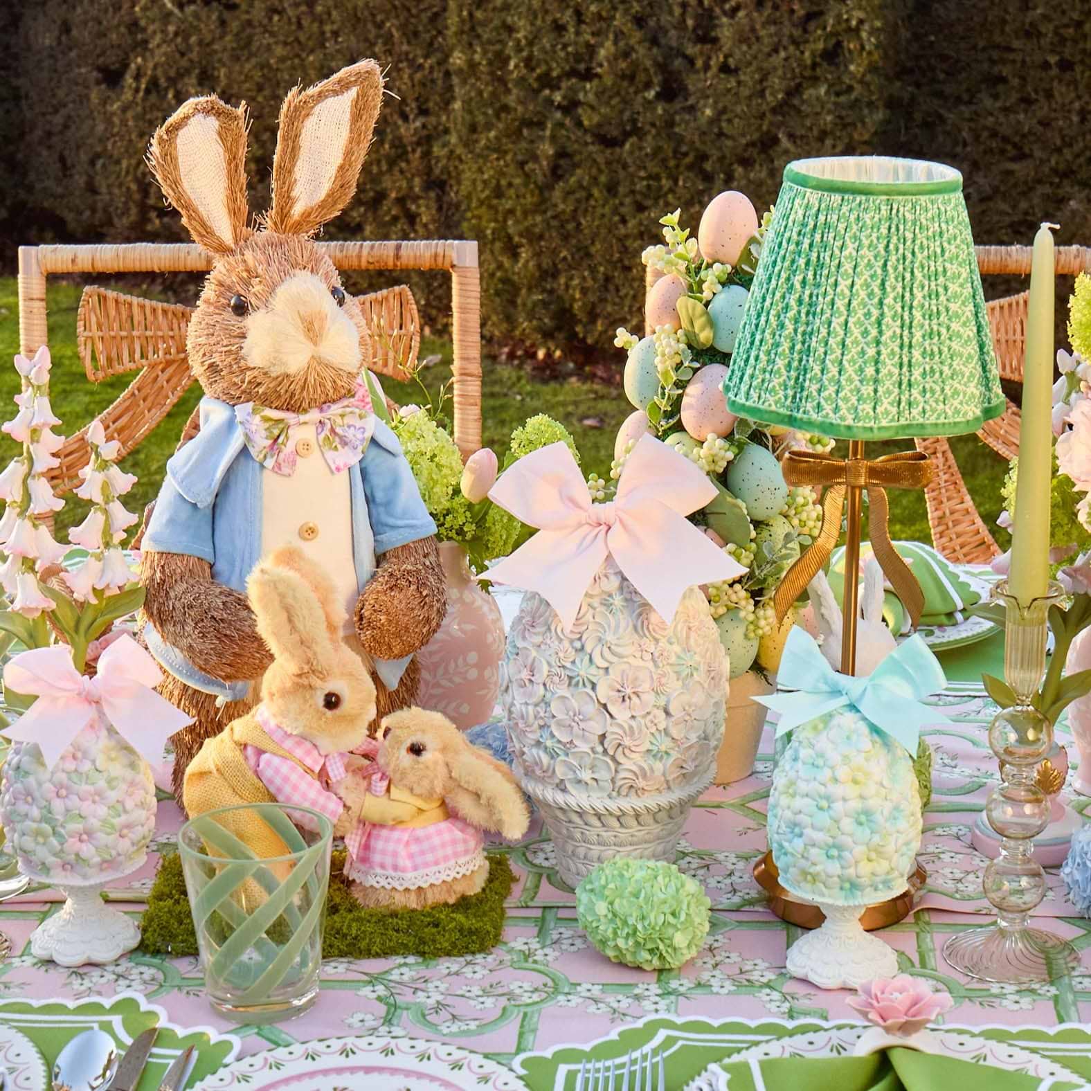 Pink & Blue Floral Easter Egg (Pair)