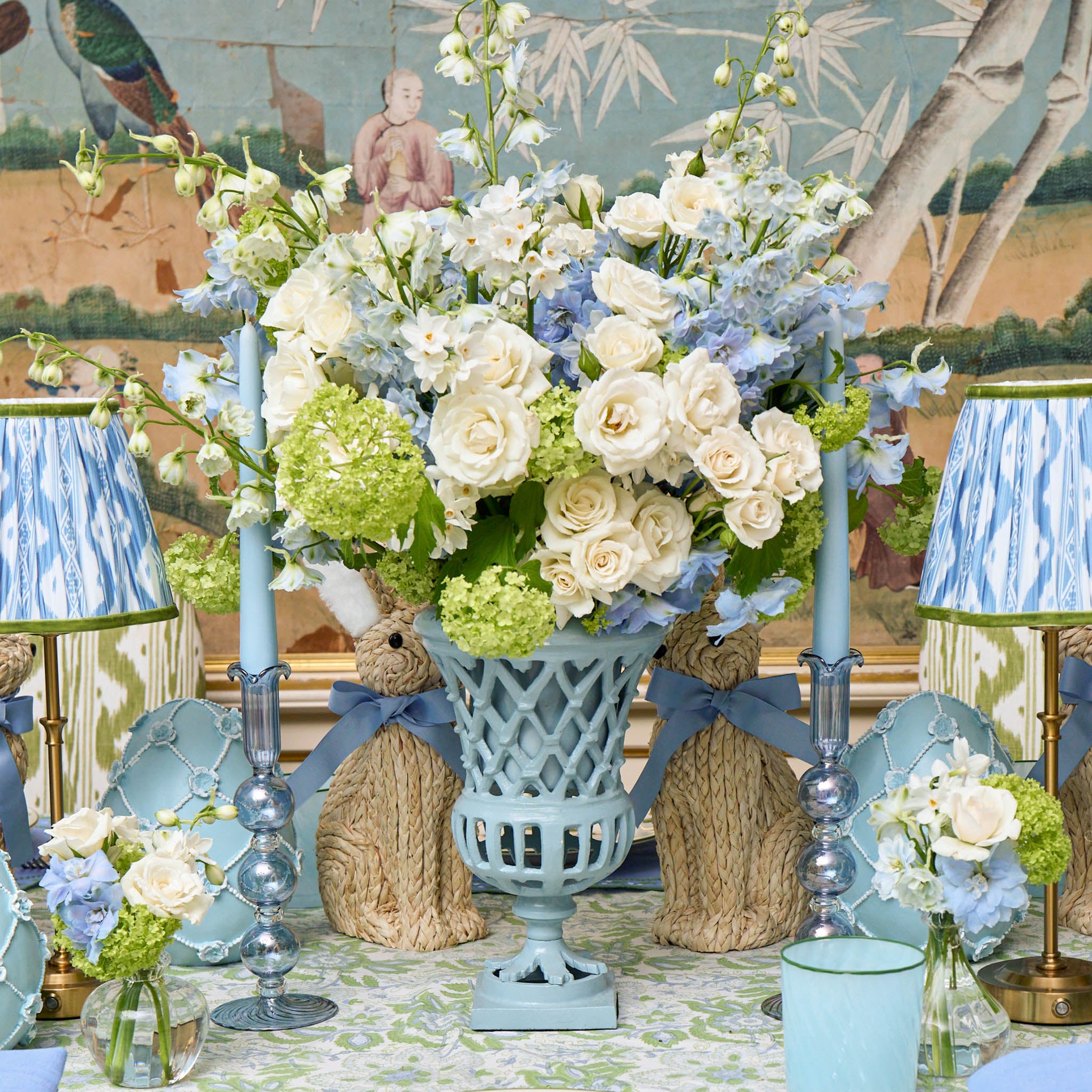 Soft Blue Candles (Set of 8)