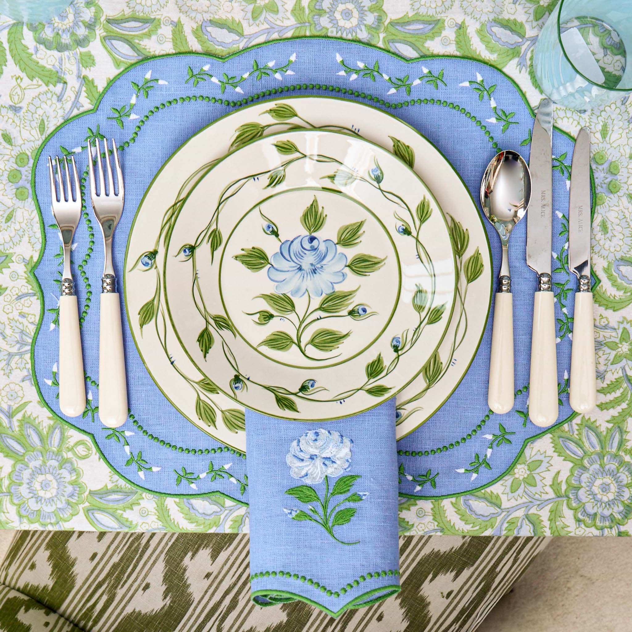Blue Rose Bud Starter Plate