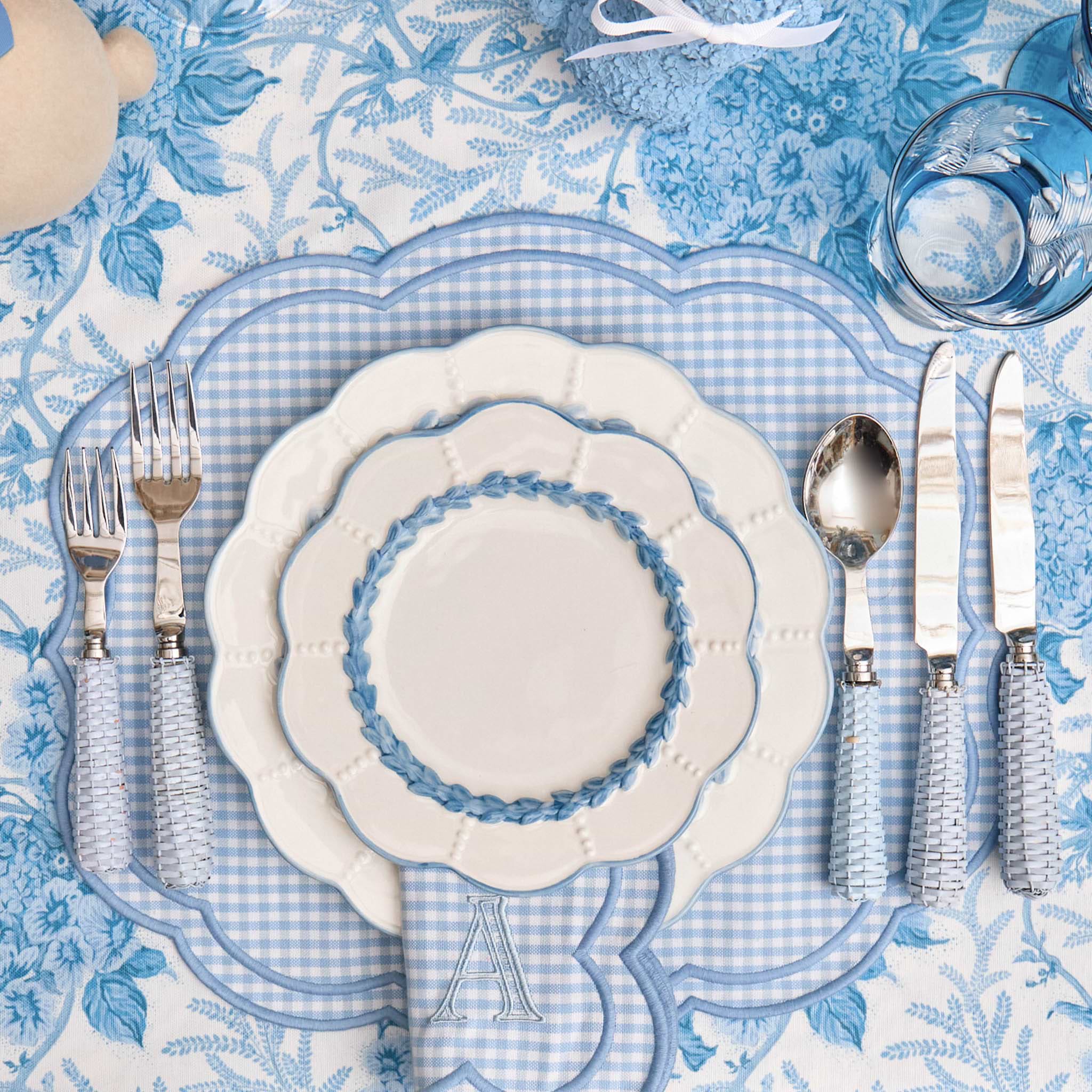Eloise Blue Gingham Placemats (Set of 4)