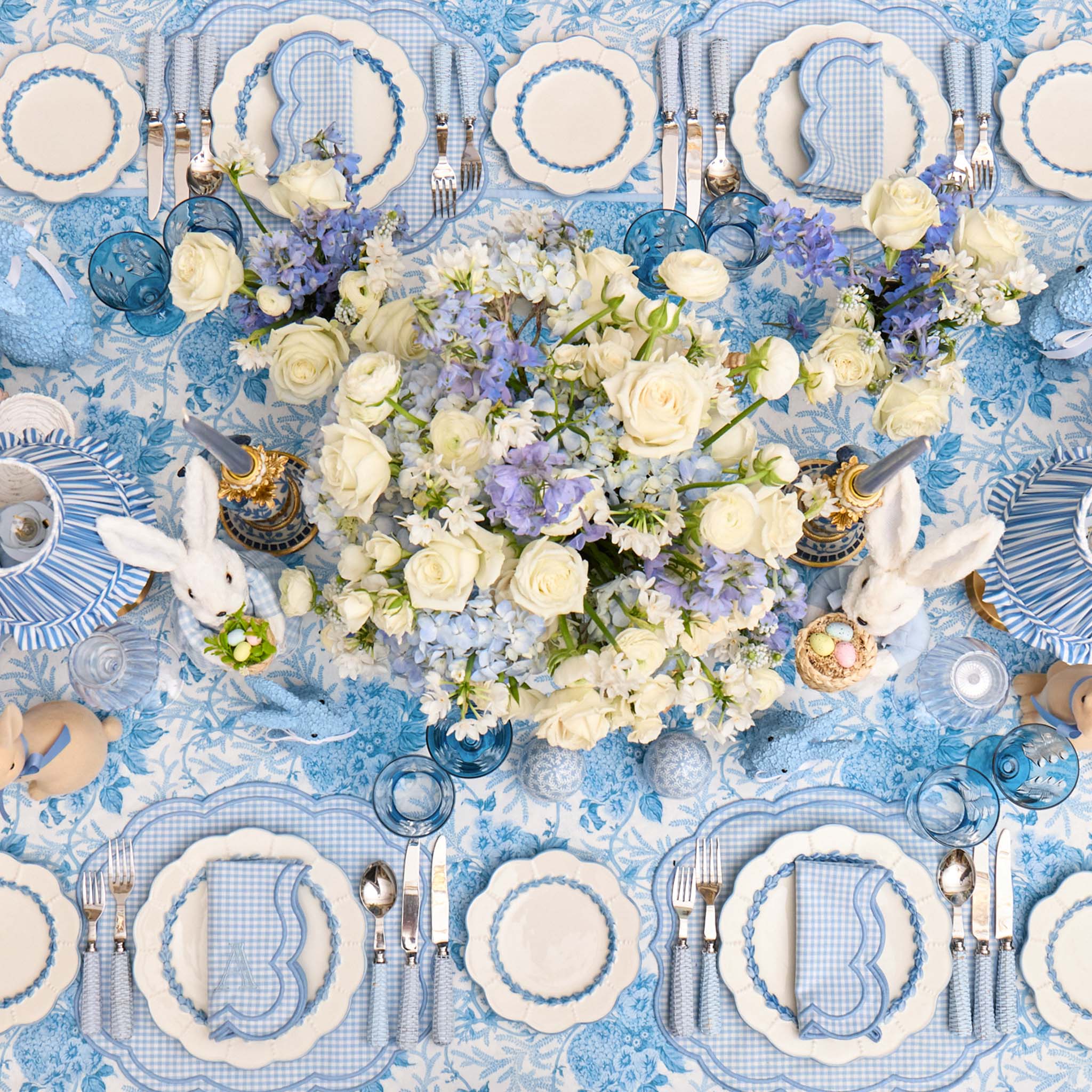 Eloise Blue Gingham Placemats (Set of 4)