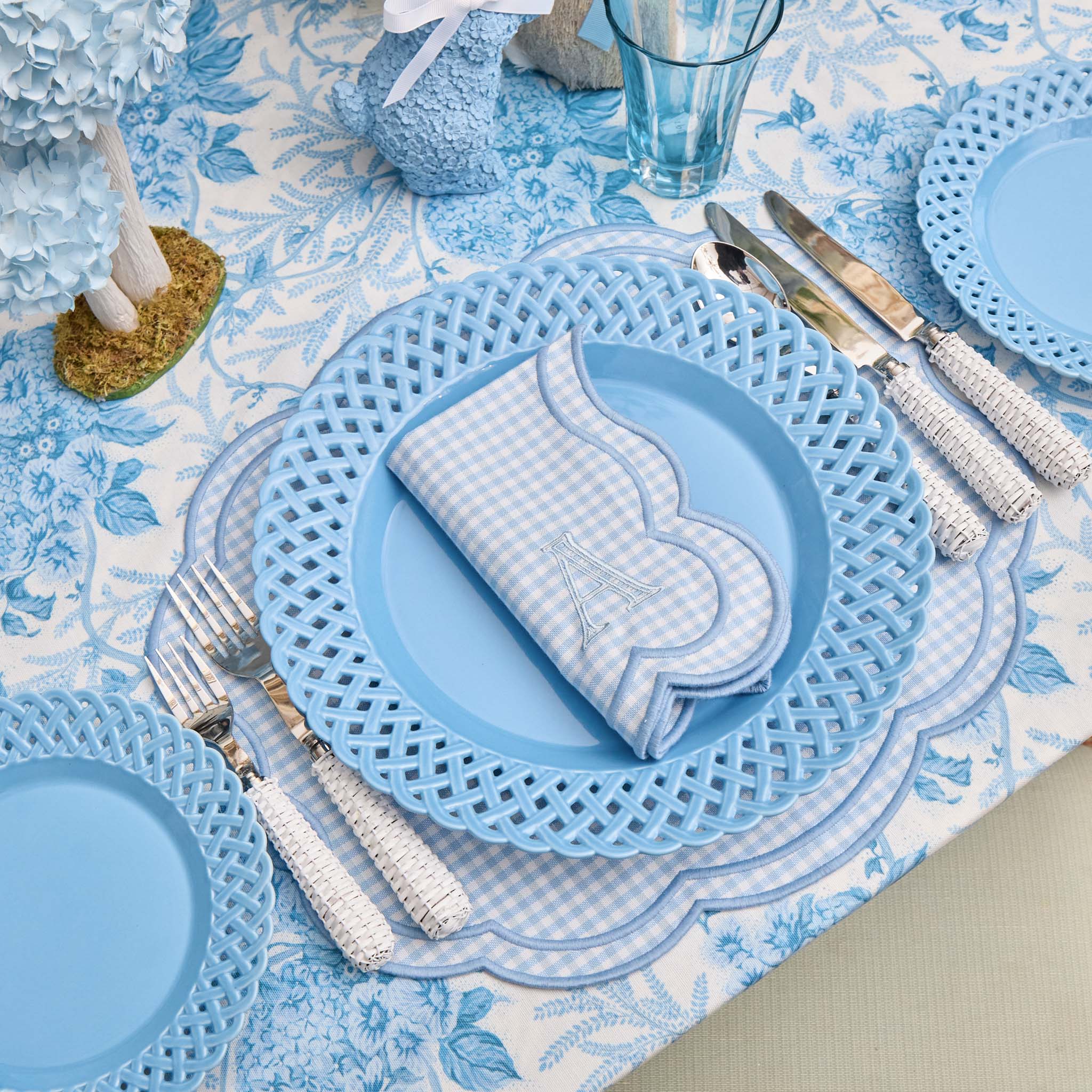 Eloise Blue Gingham Placemats (Set of 4)