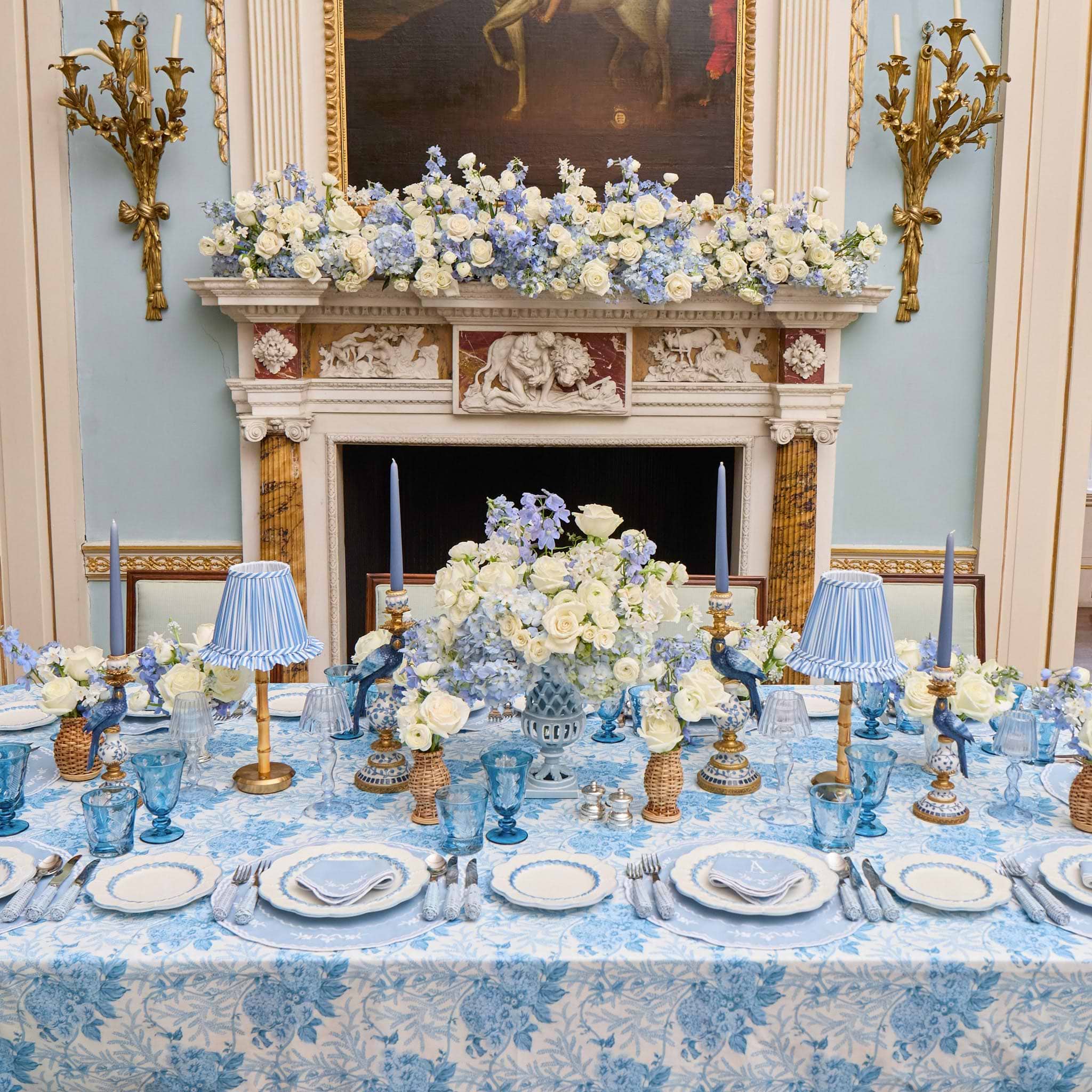 Blue Laurel Starter Plates (Set of 4)