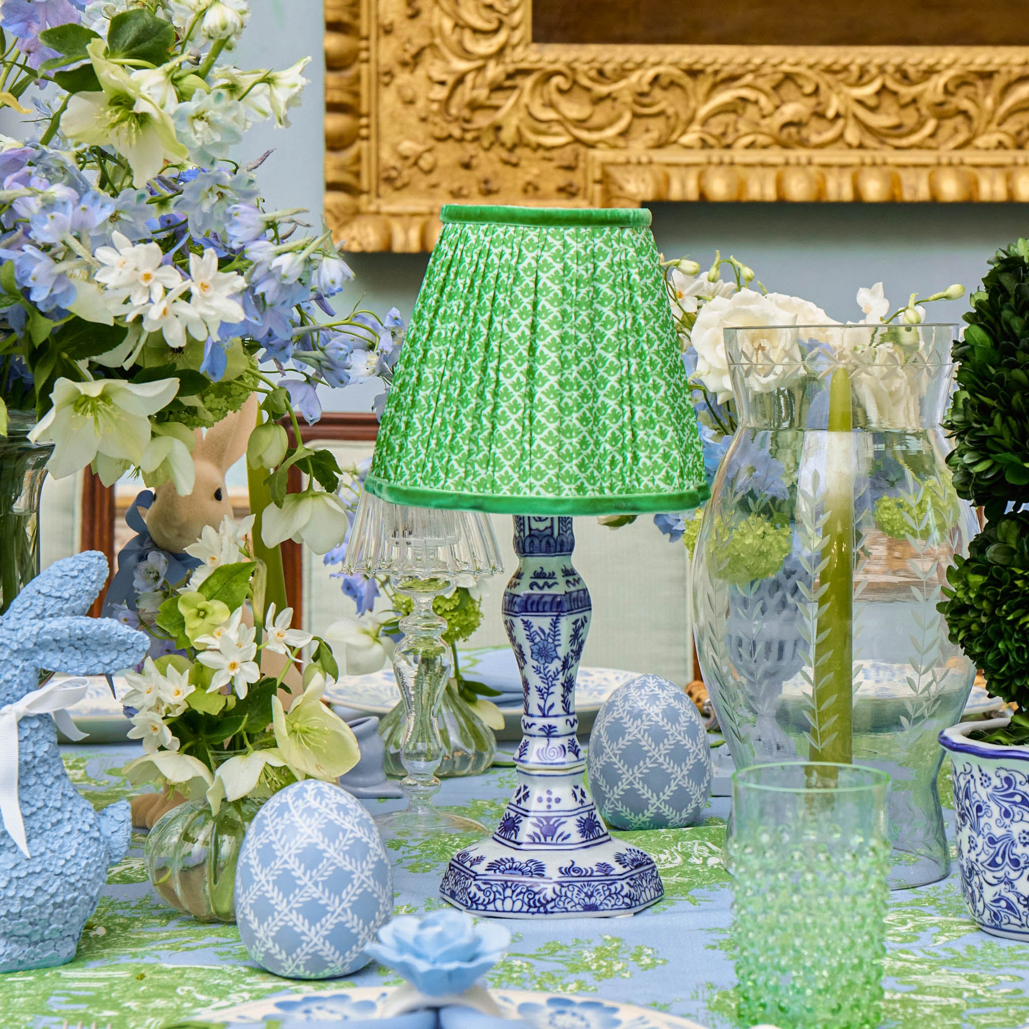 Green Lotus Lampshade (18cm)