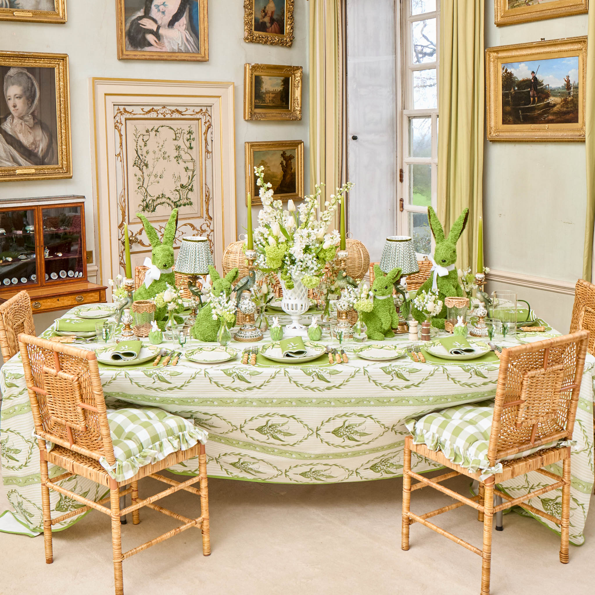 Olive Green Parrot Candle Holder Set of 4 | Mrs. Alice