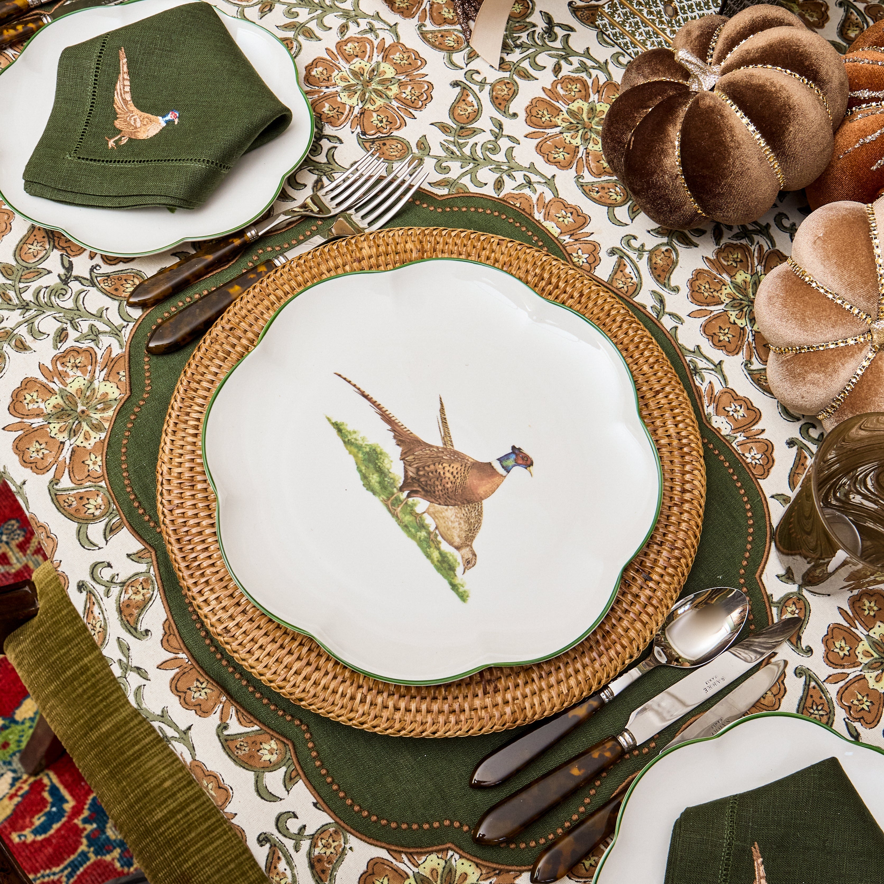 Brown Rattan Charger Plates (Set of 4)