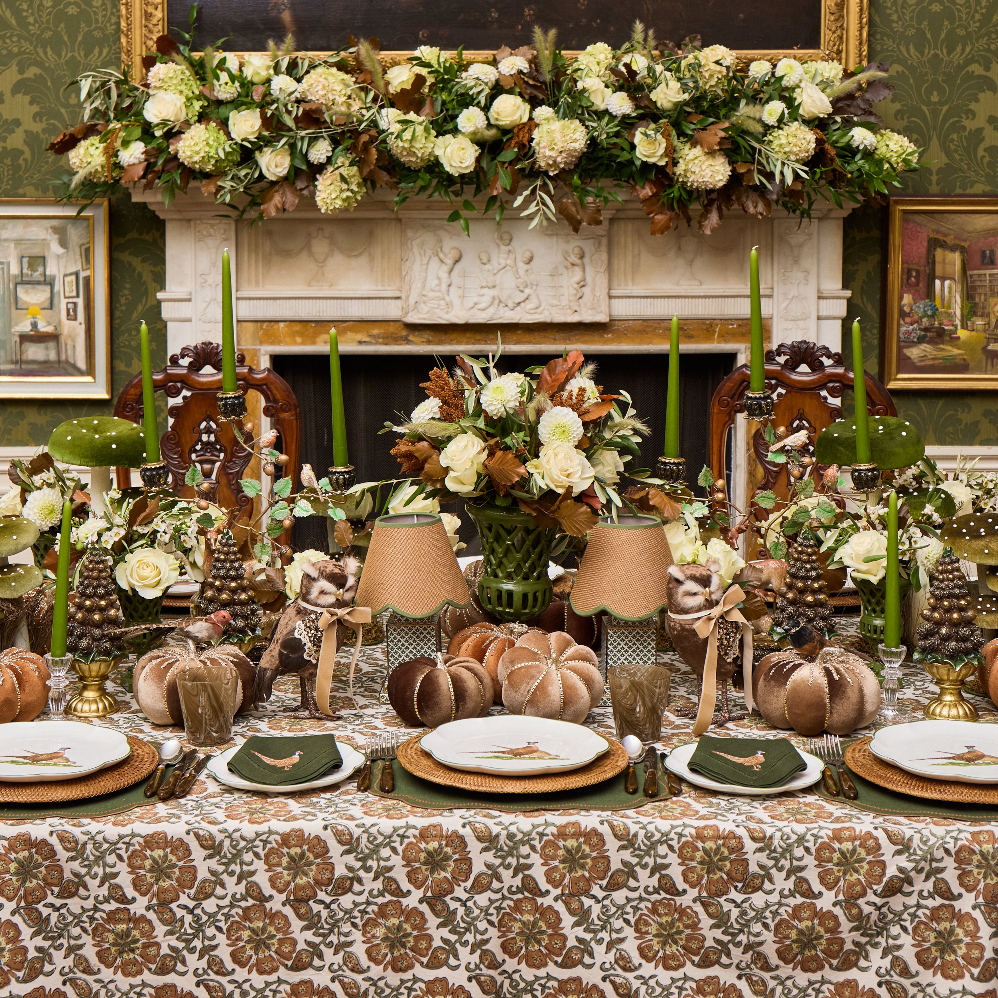 Green & Brown Ava Tablecloth