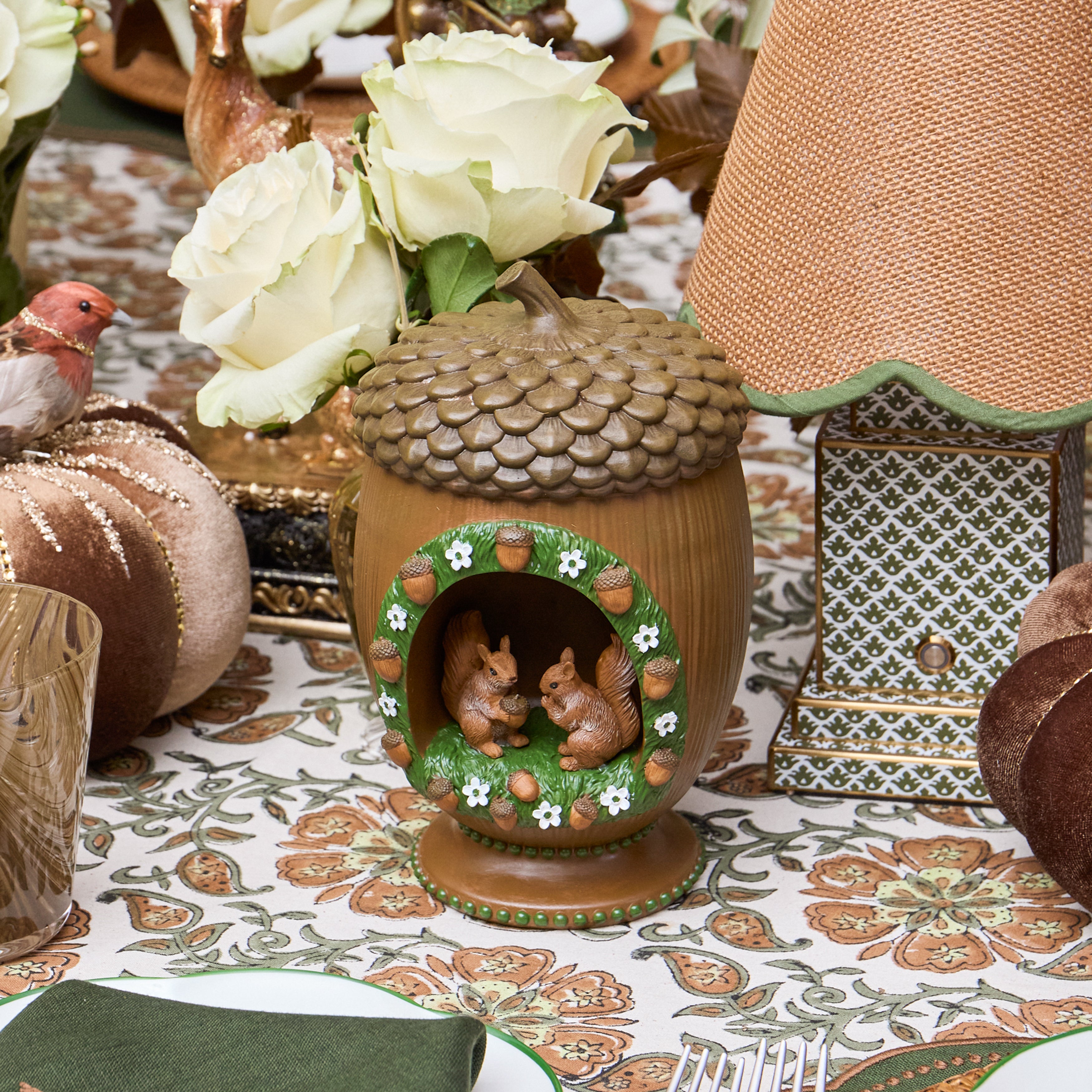 Squirrel in Acorn Decoration (Pair)