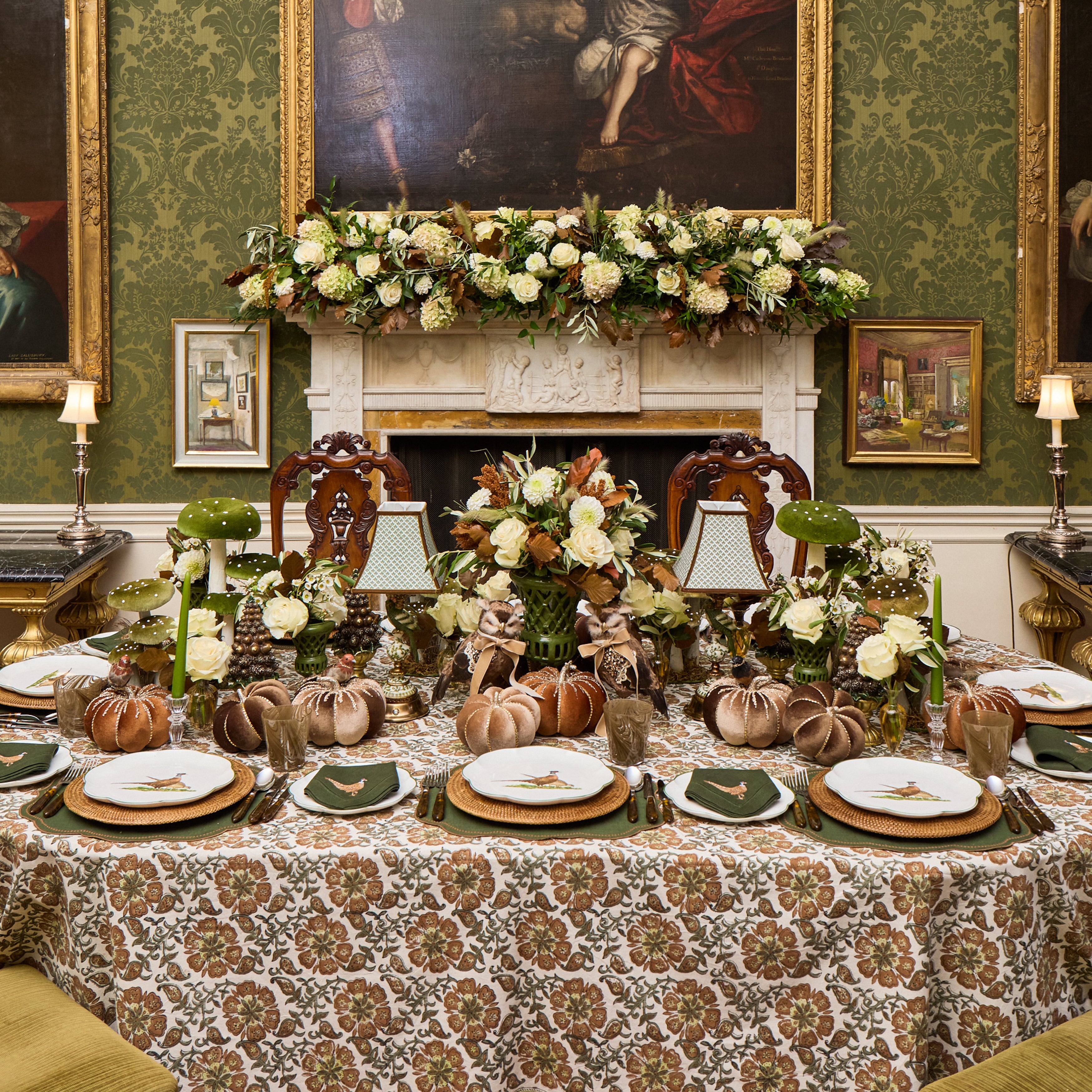 Green & Brown Ava Tablecloth