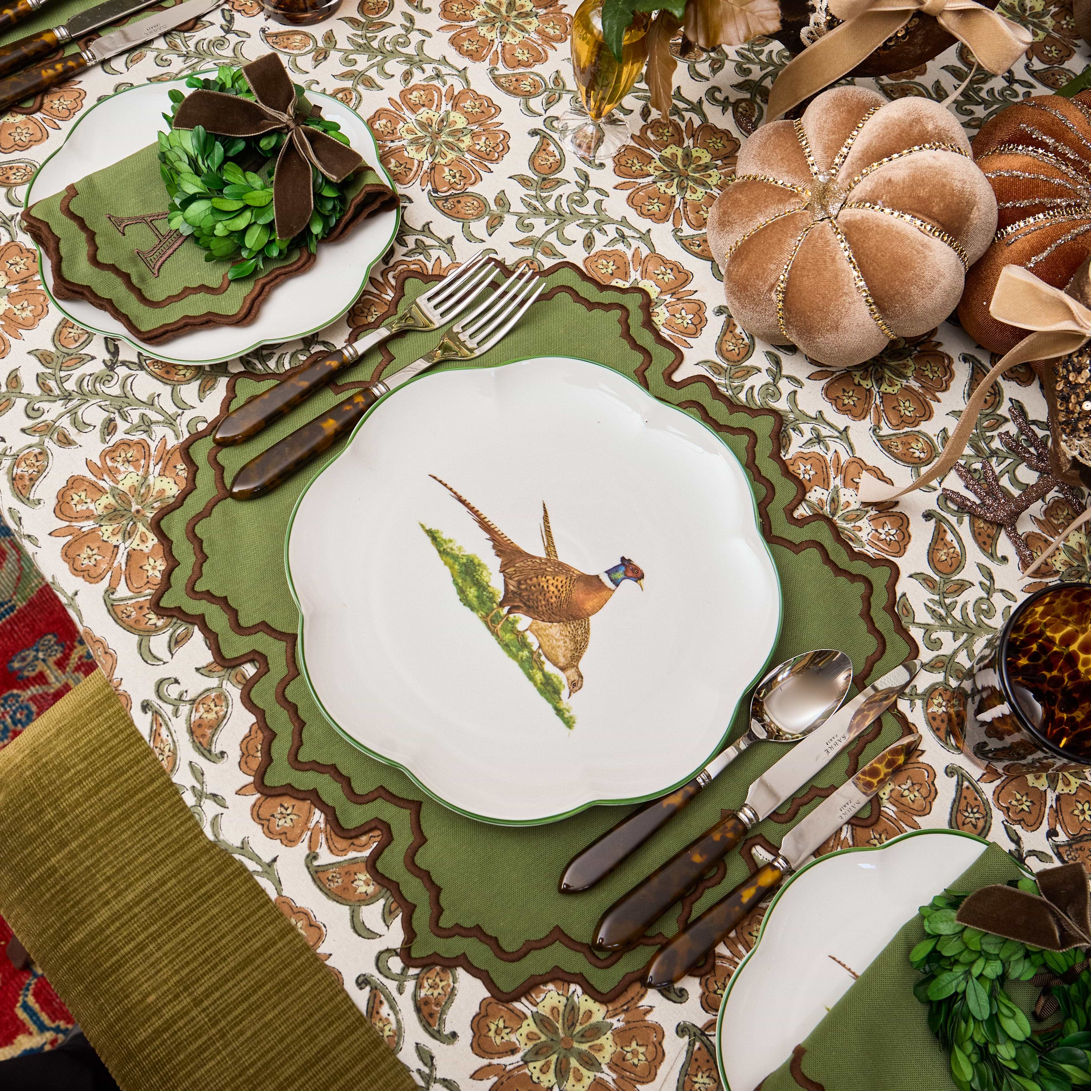 Green & Chocolate Maple Placemats (Set of 4)