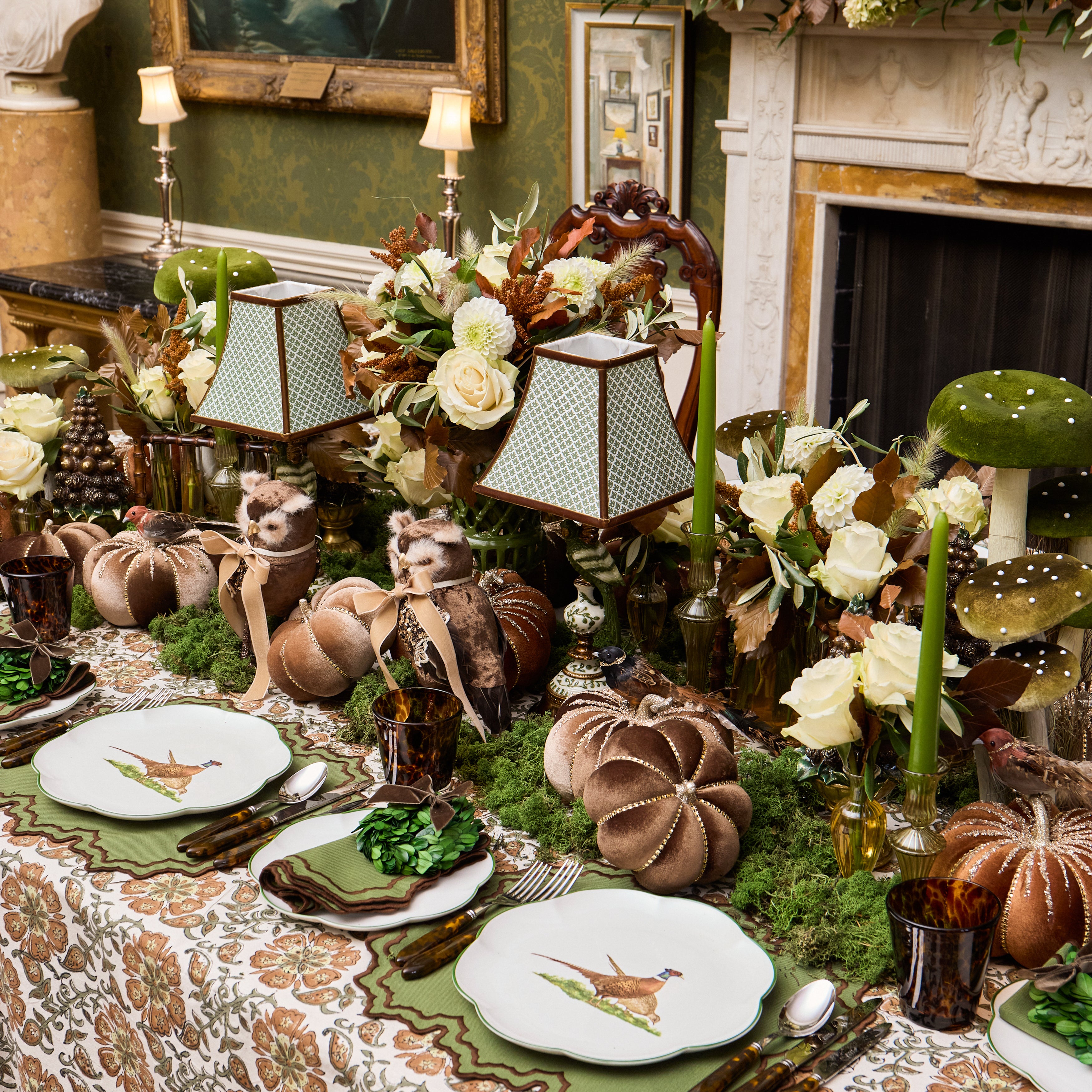 Green & Brown Ava Tablecloth