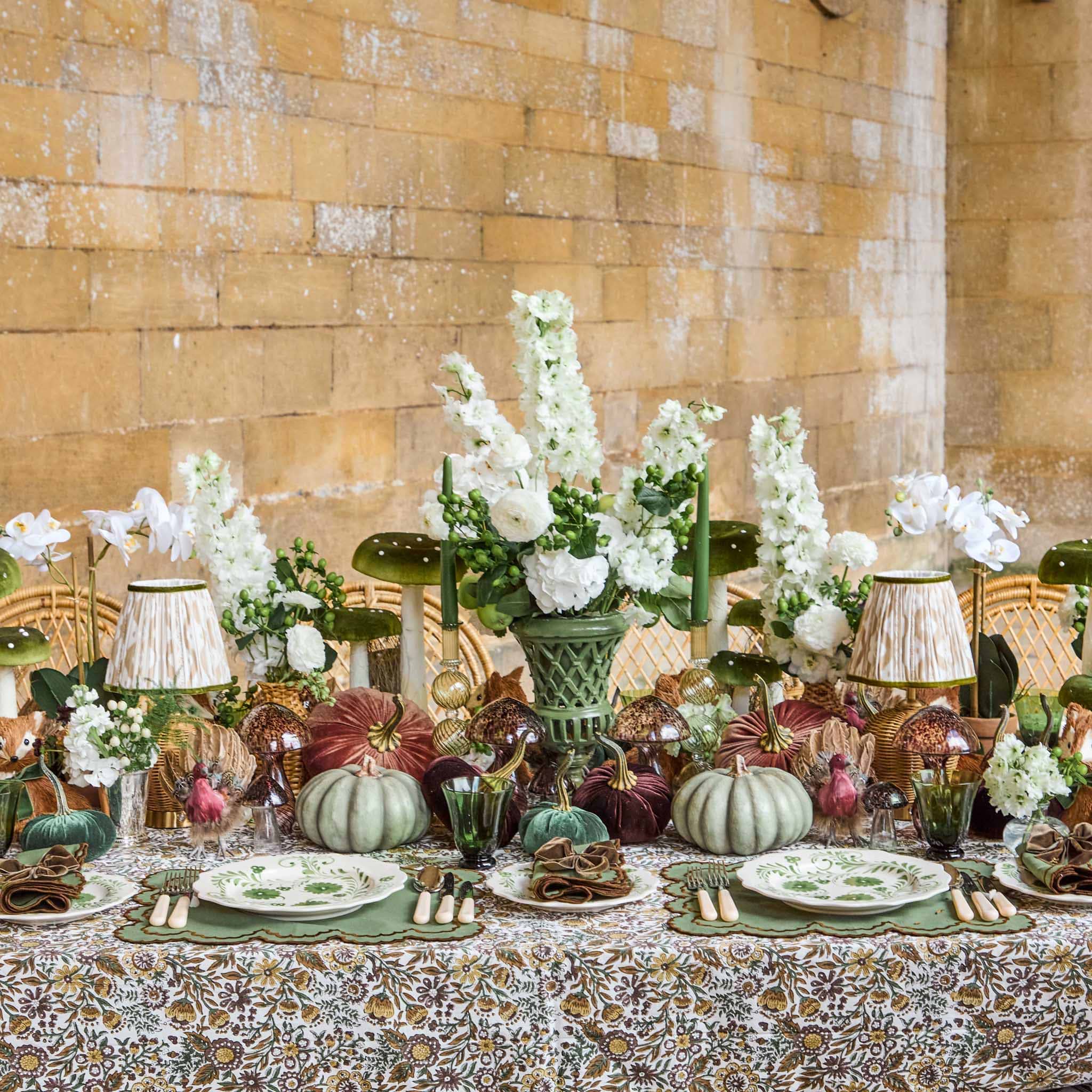 Olive & Chocolate Matilda Tablecloth