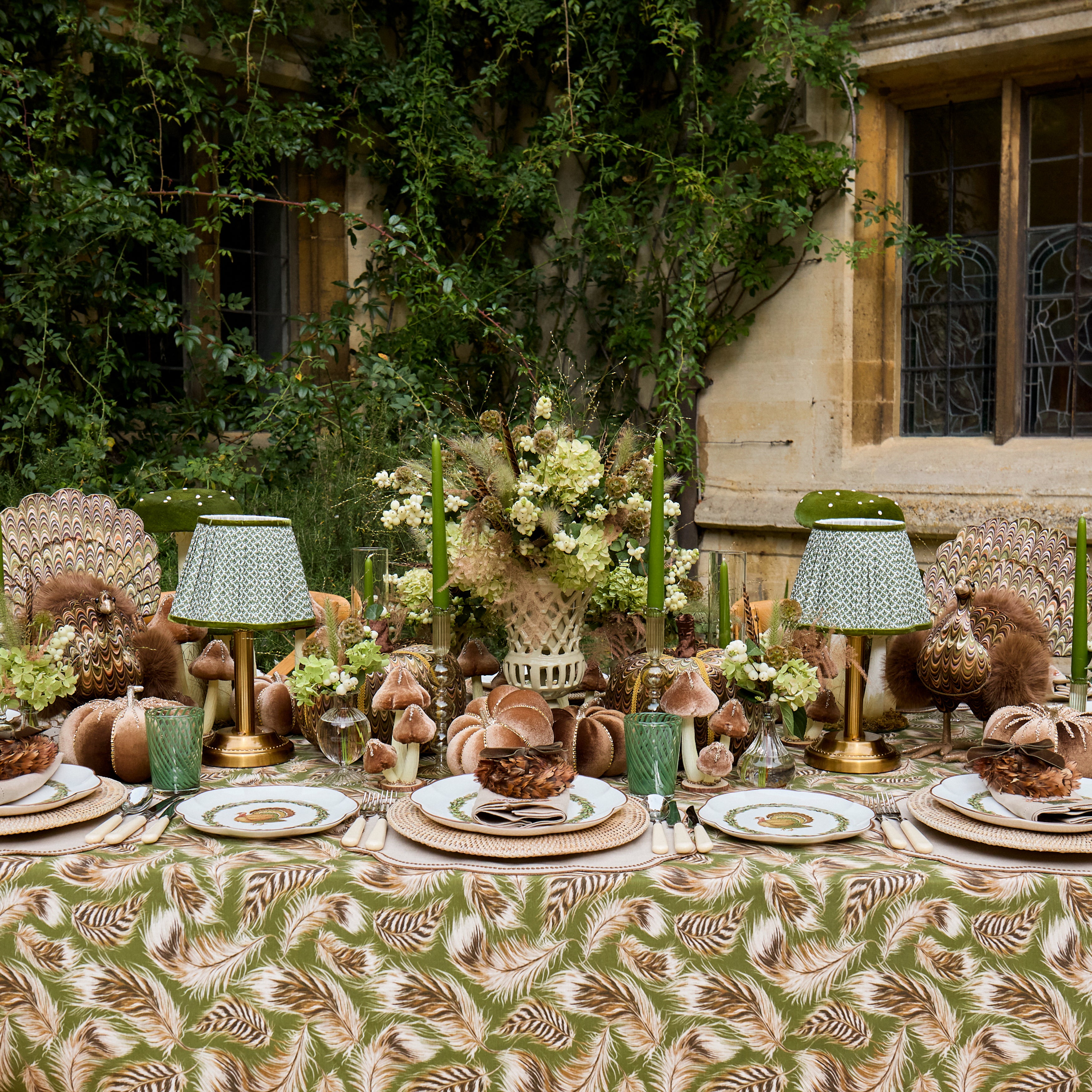 Taupe & Chocolate Eloise Linen Placemats (Set of 4)