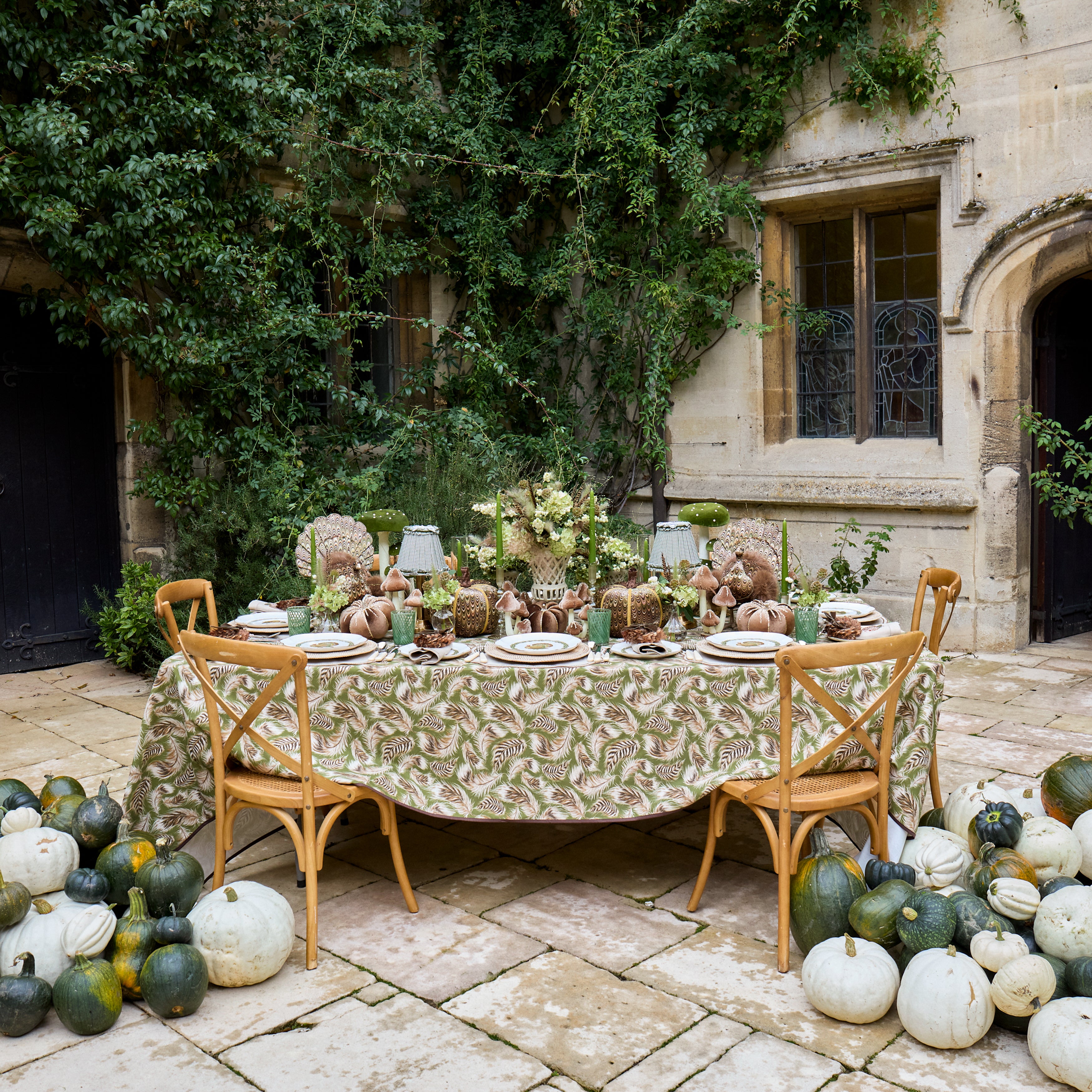 Olive & Brown Turkey Dinner Plate