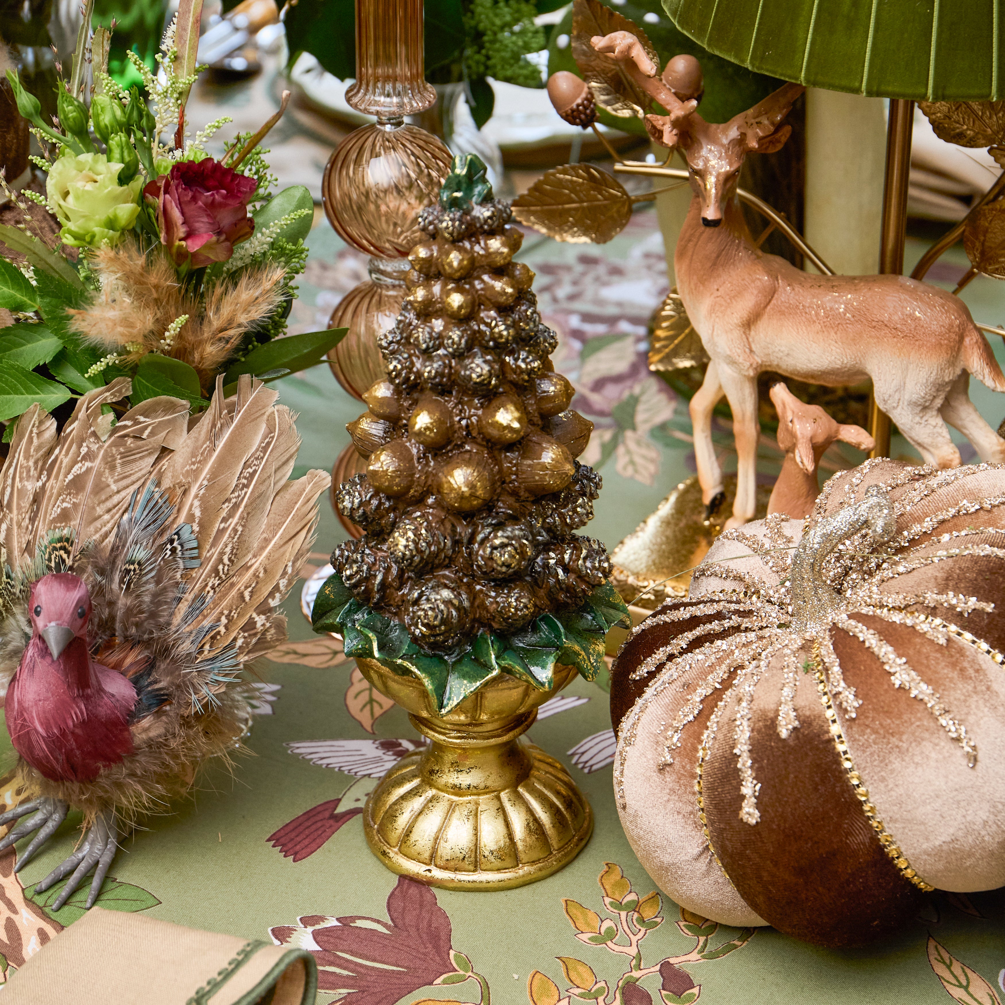 Pinecone & Acorn Tree (Pair) - 26cm