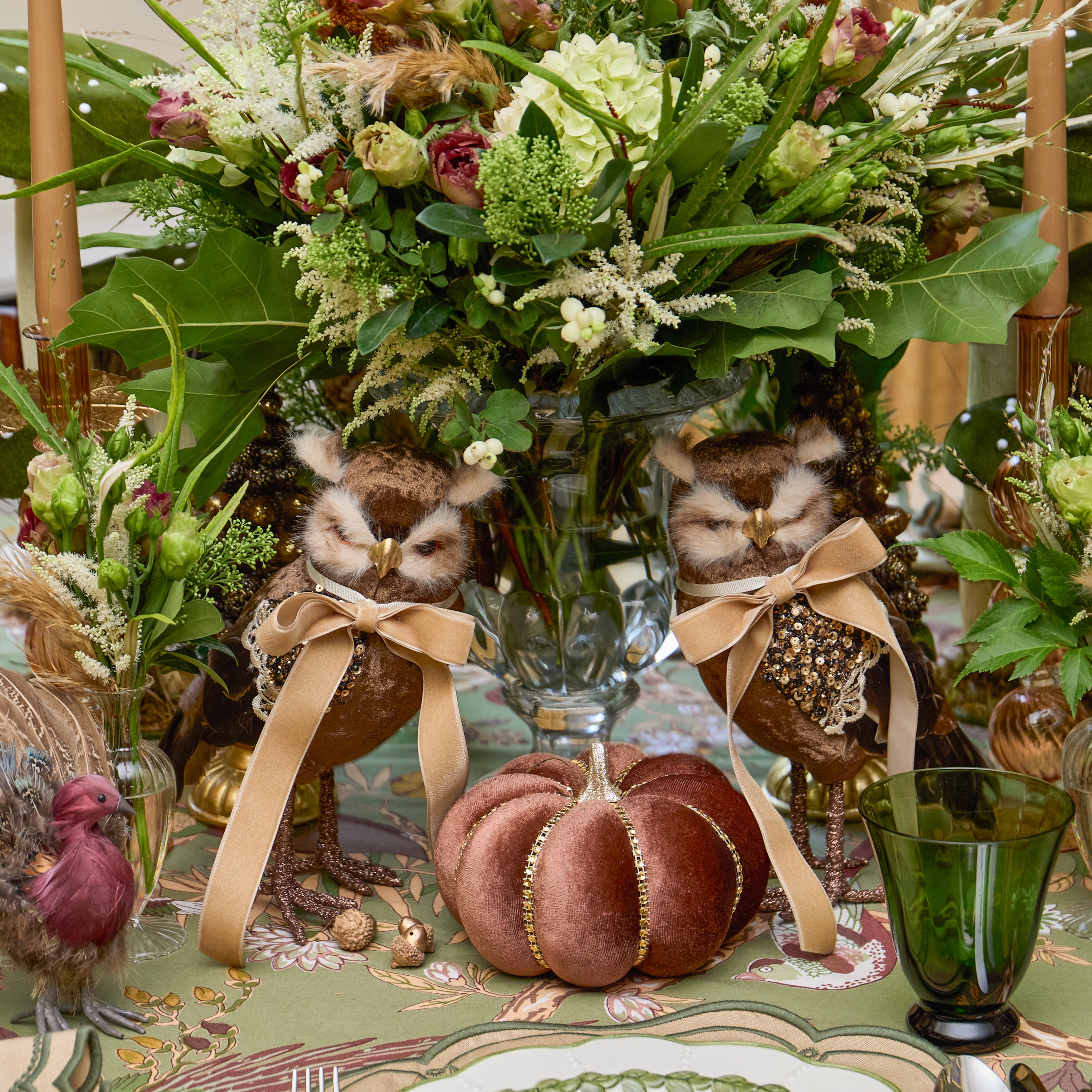Chocolate & Taupe Owl (Pair)