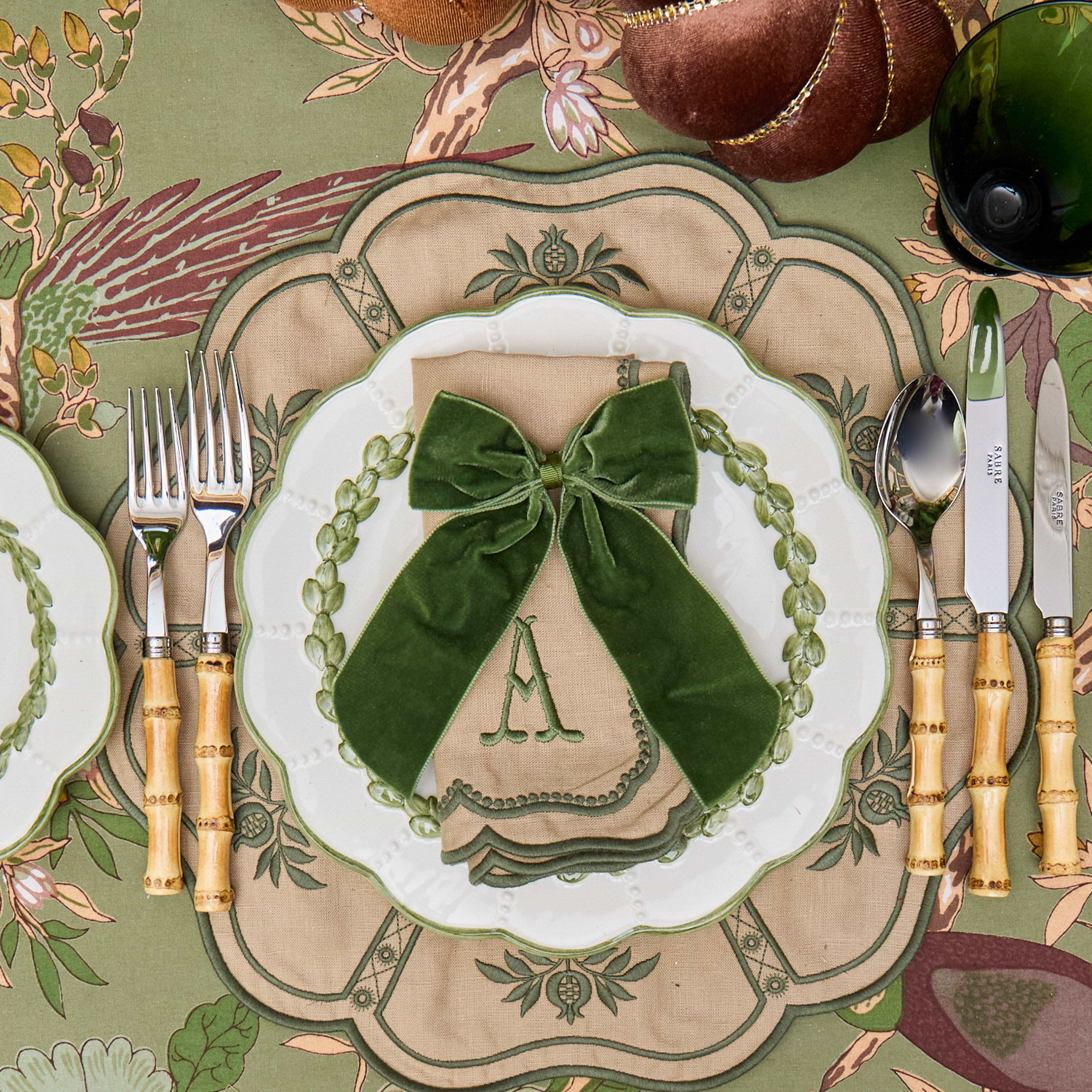 Forest Green Personalisable Bow