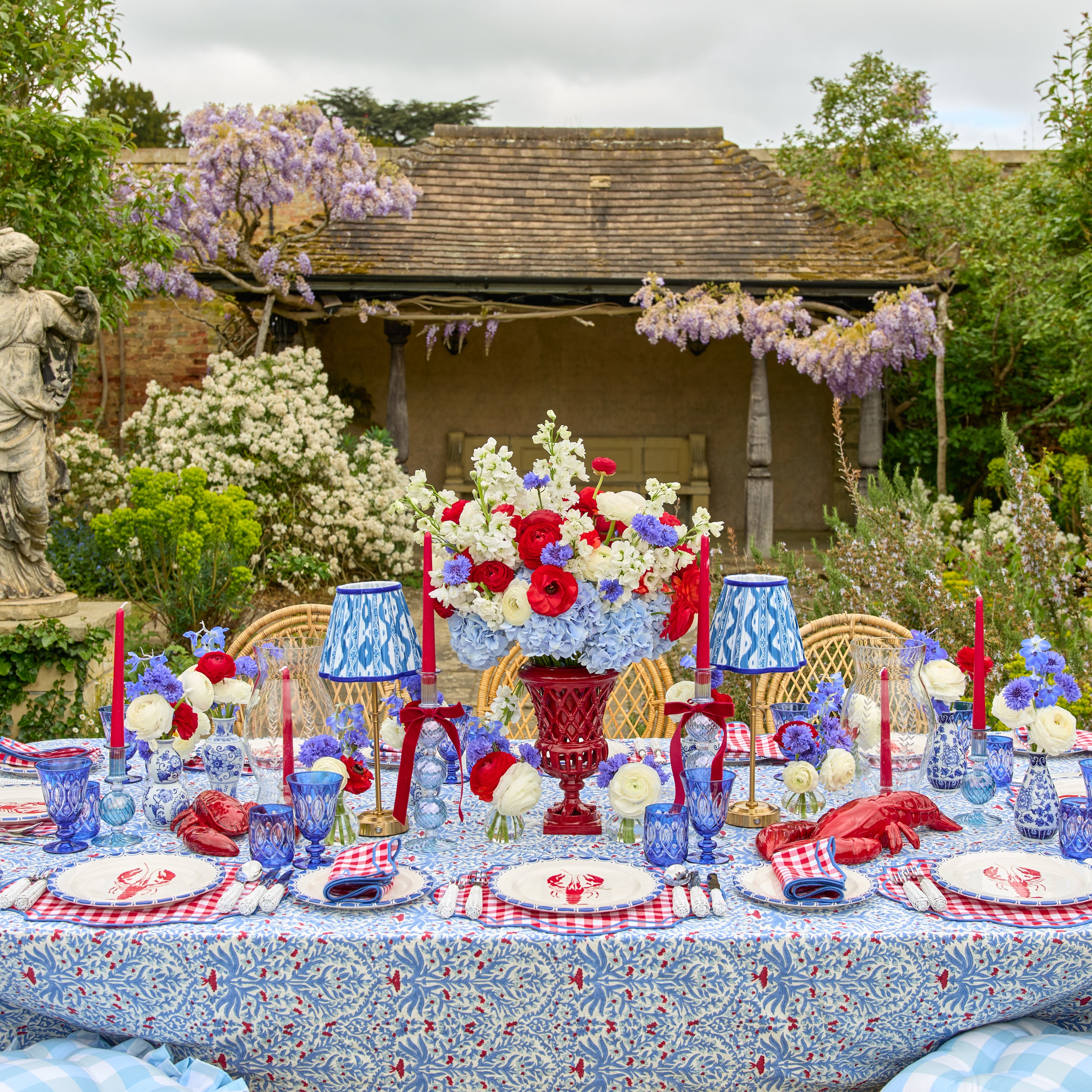 Red Gingham Felix Napkins (Set of 4)