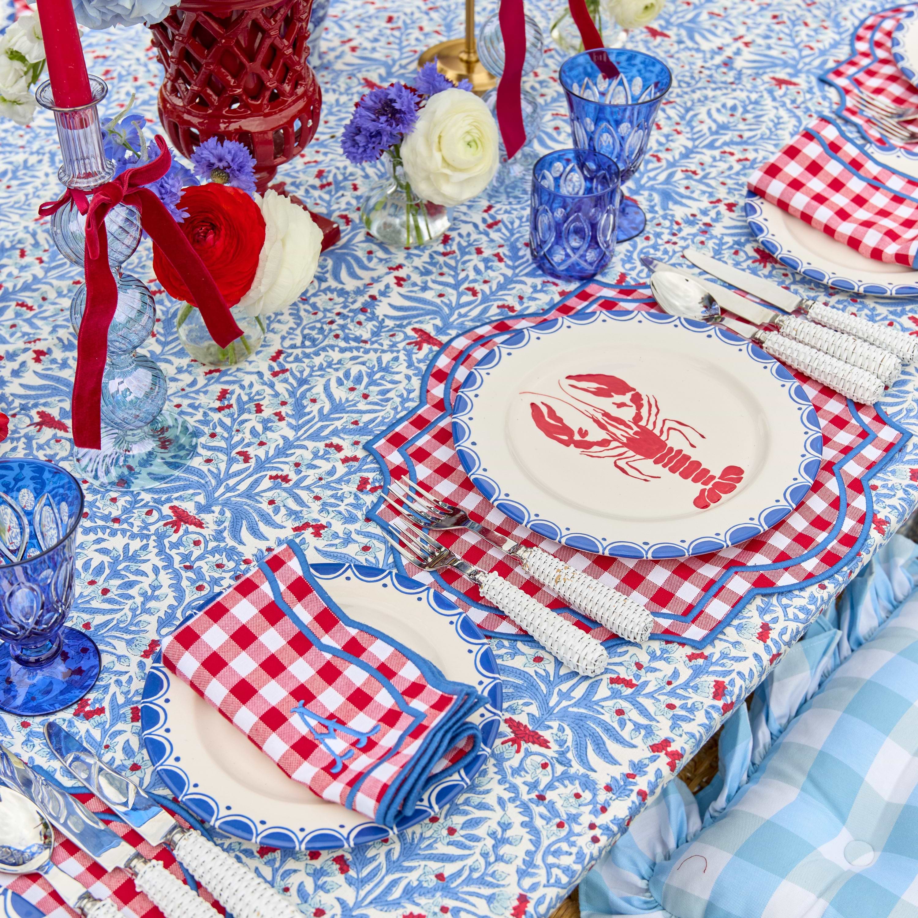 Red Gingham Felix Placemats (Set of 4)