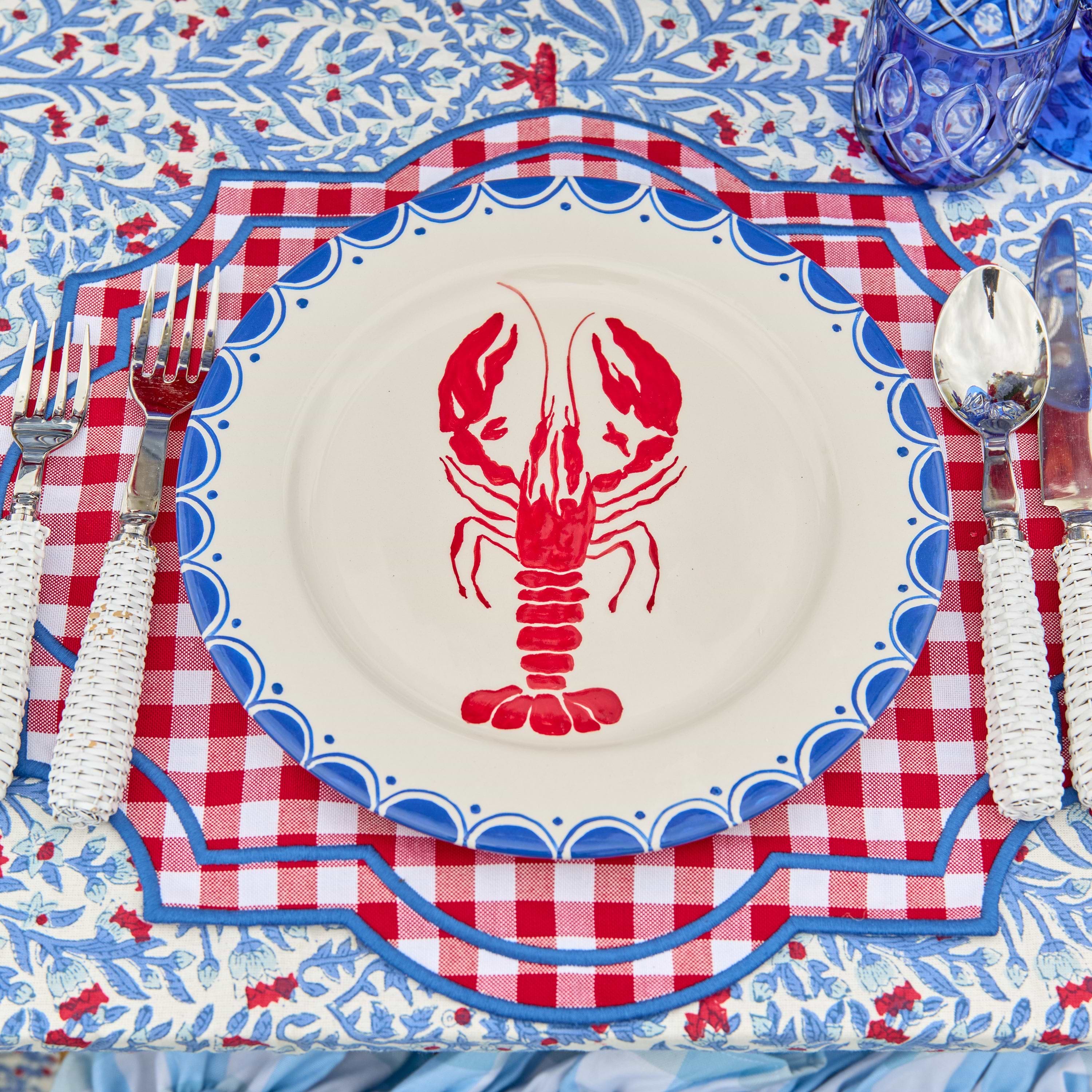Red Gingham Felix Placemats (Set of 4)