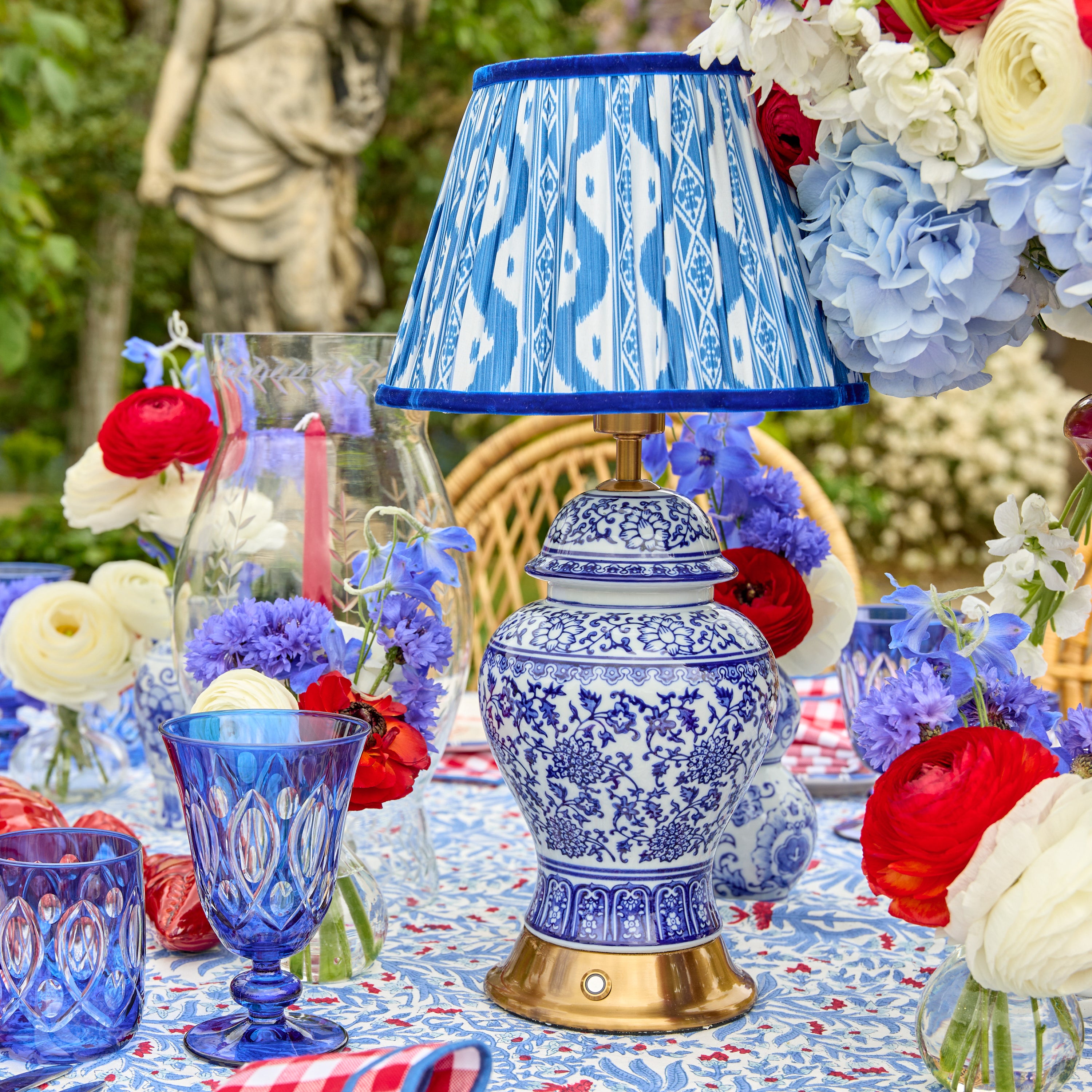 Cobalt Ikat Lampshade (22cm)