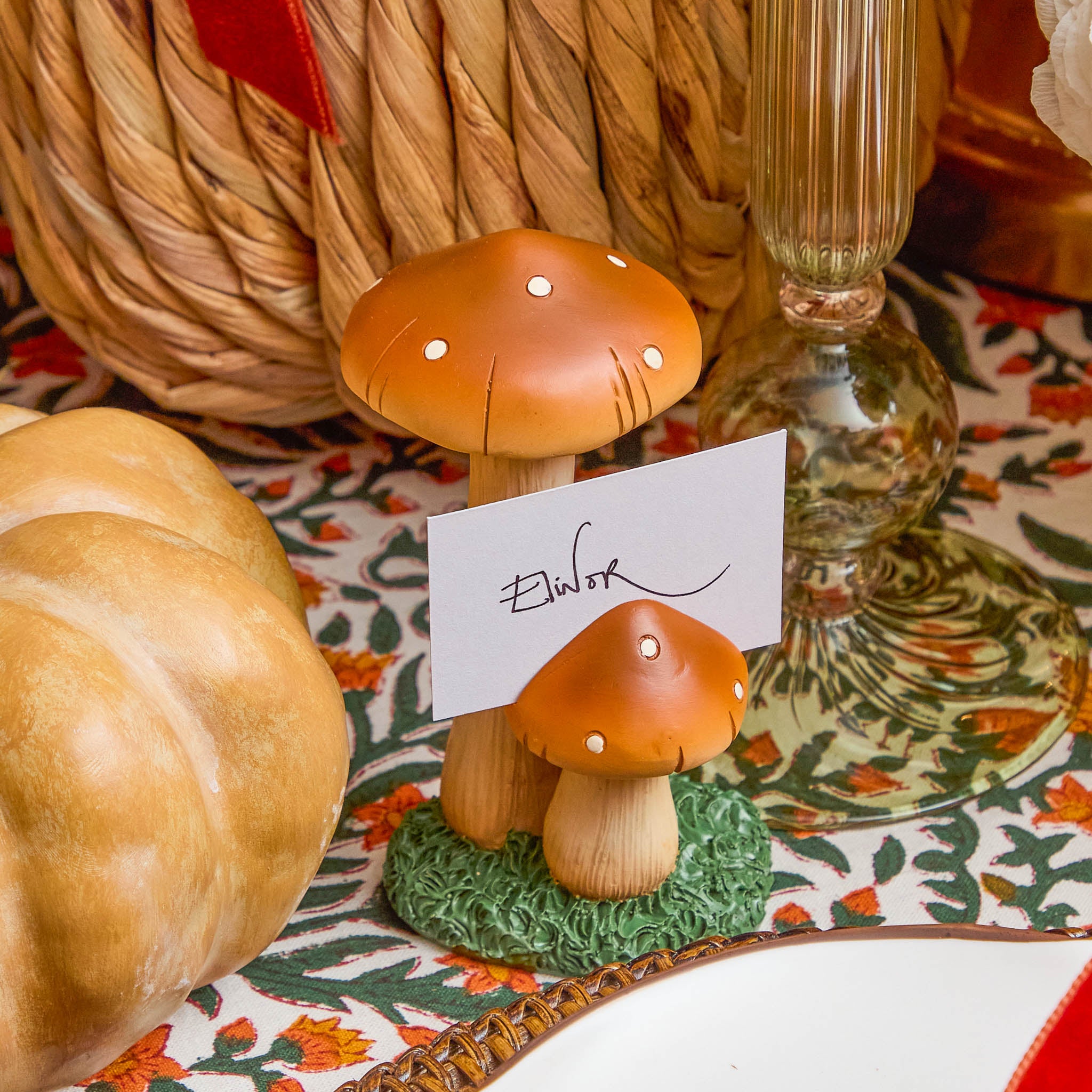 Mushroom Placecard Holders (Set of 4)