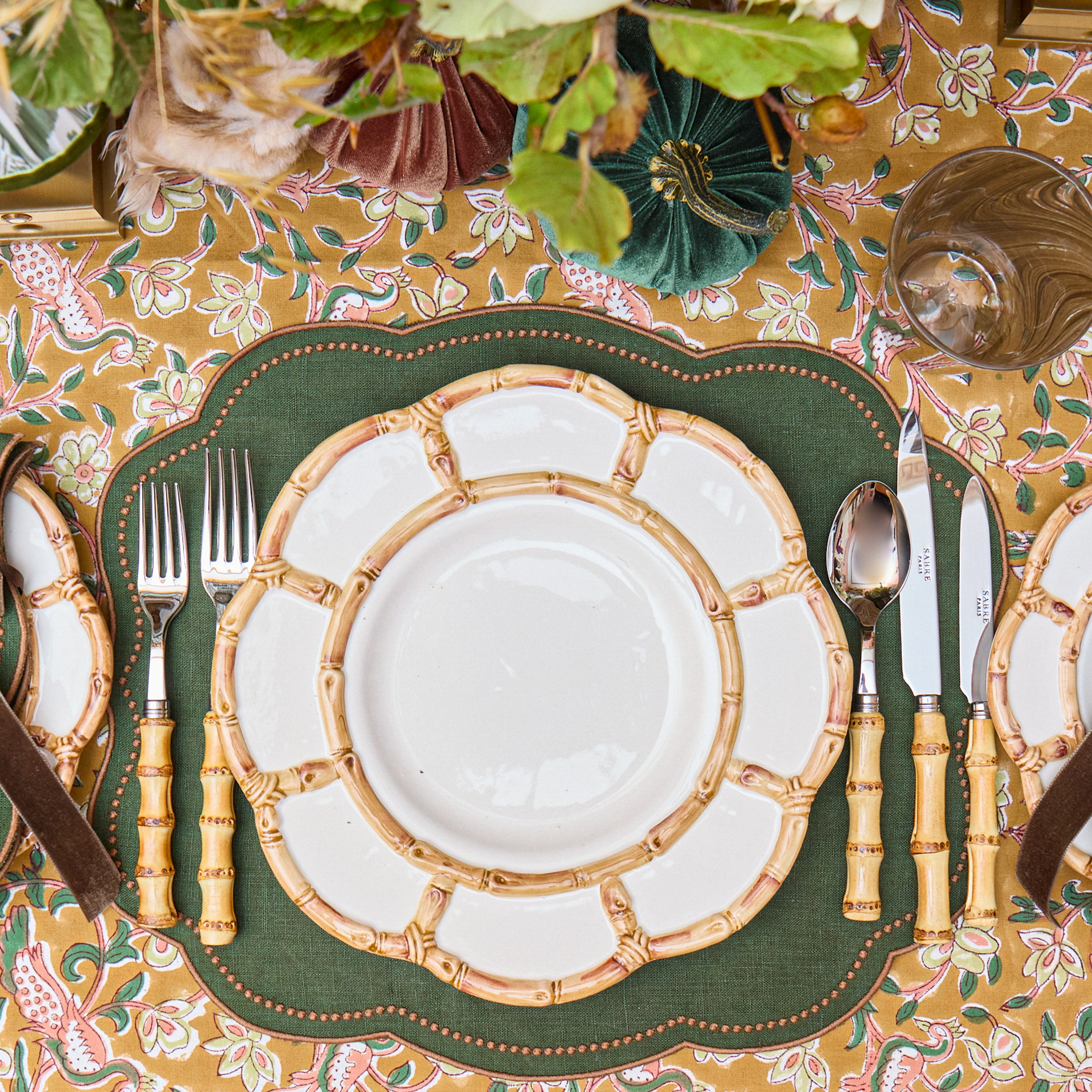 Petal Bamboo Ceramic Dinner Plate