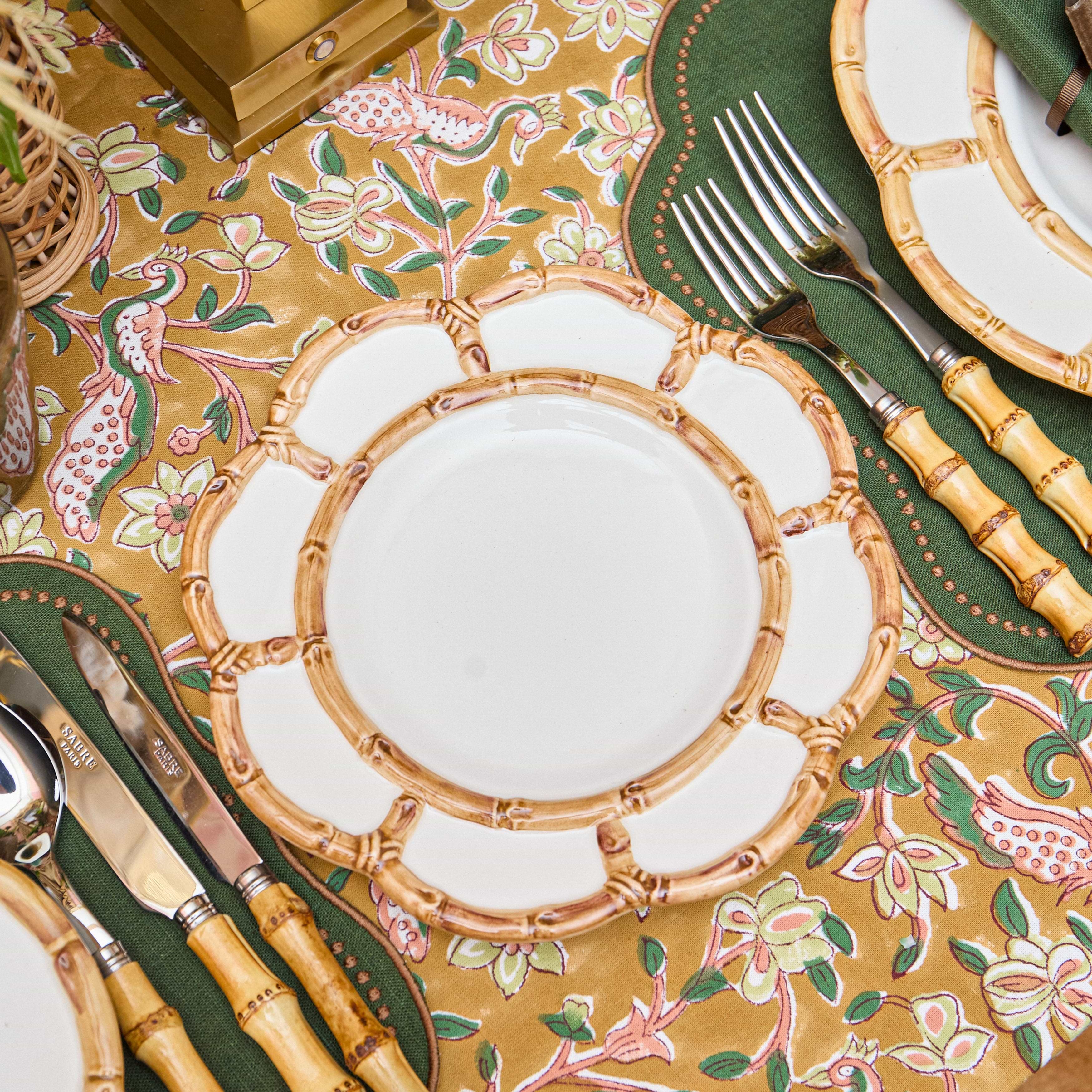 Petal Bamboo Ceramic Starter Plate