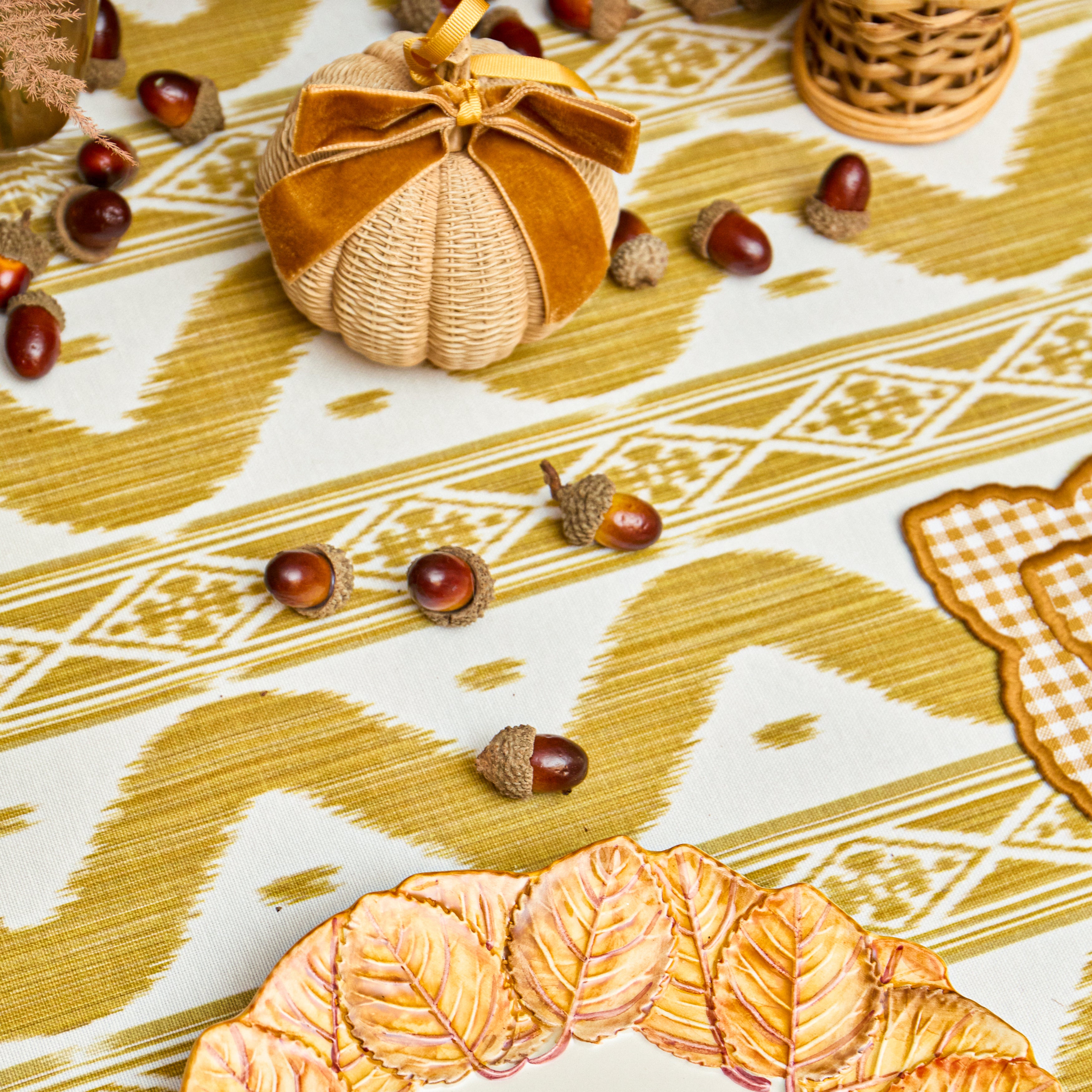 Extra Small Basketweave Pumpkins (Set of 4)
