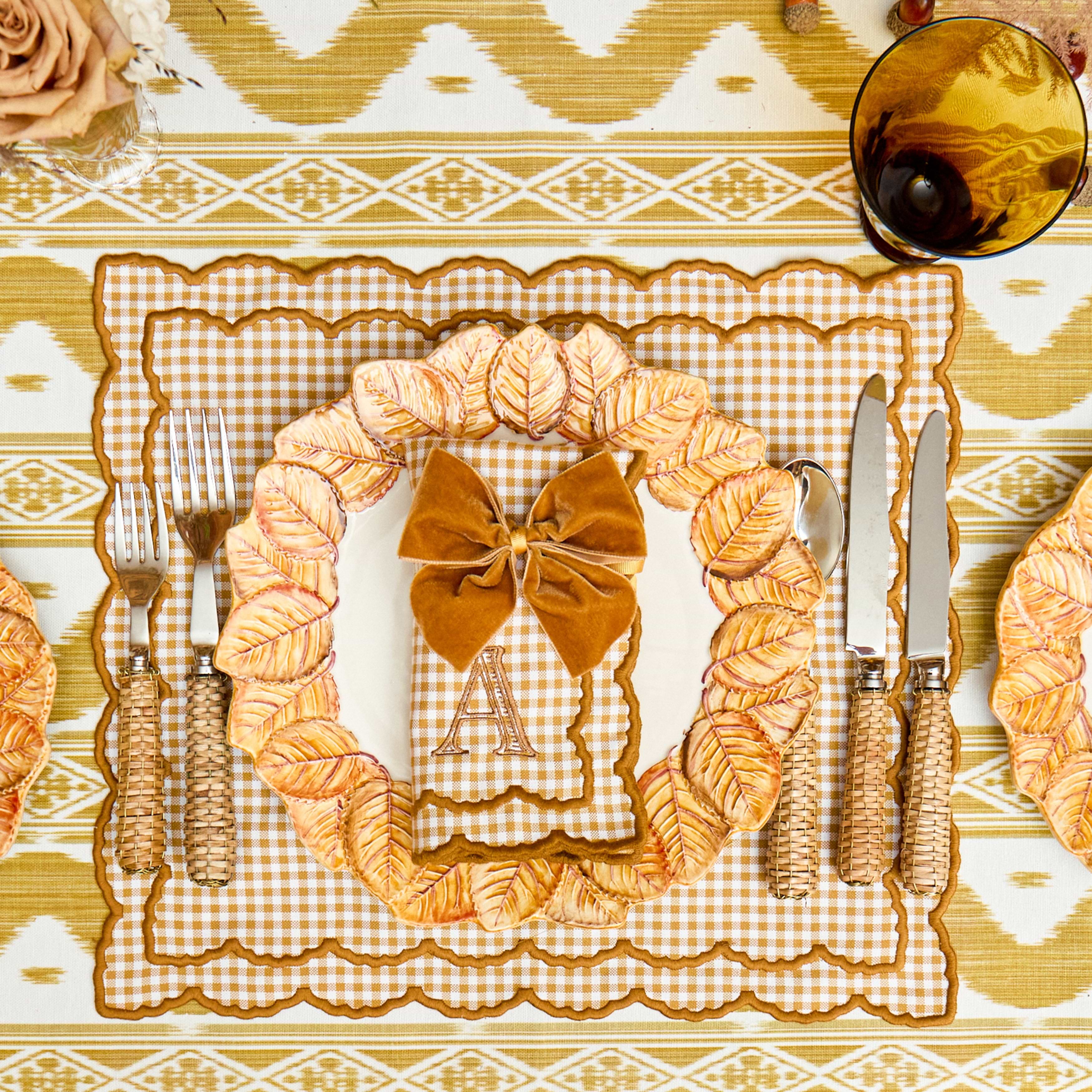 Mustard Elizabeth Gingham Napkins (Set of 4)