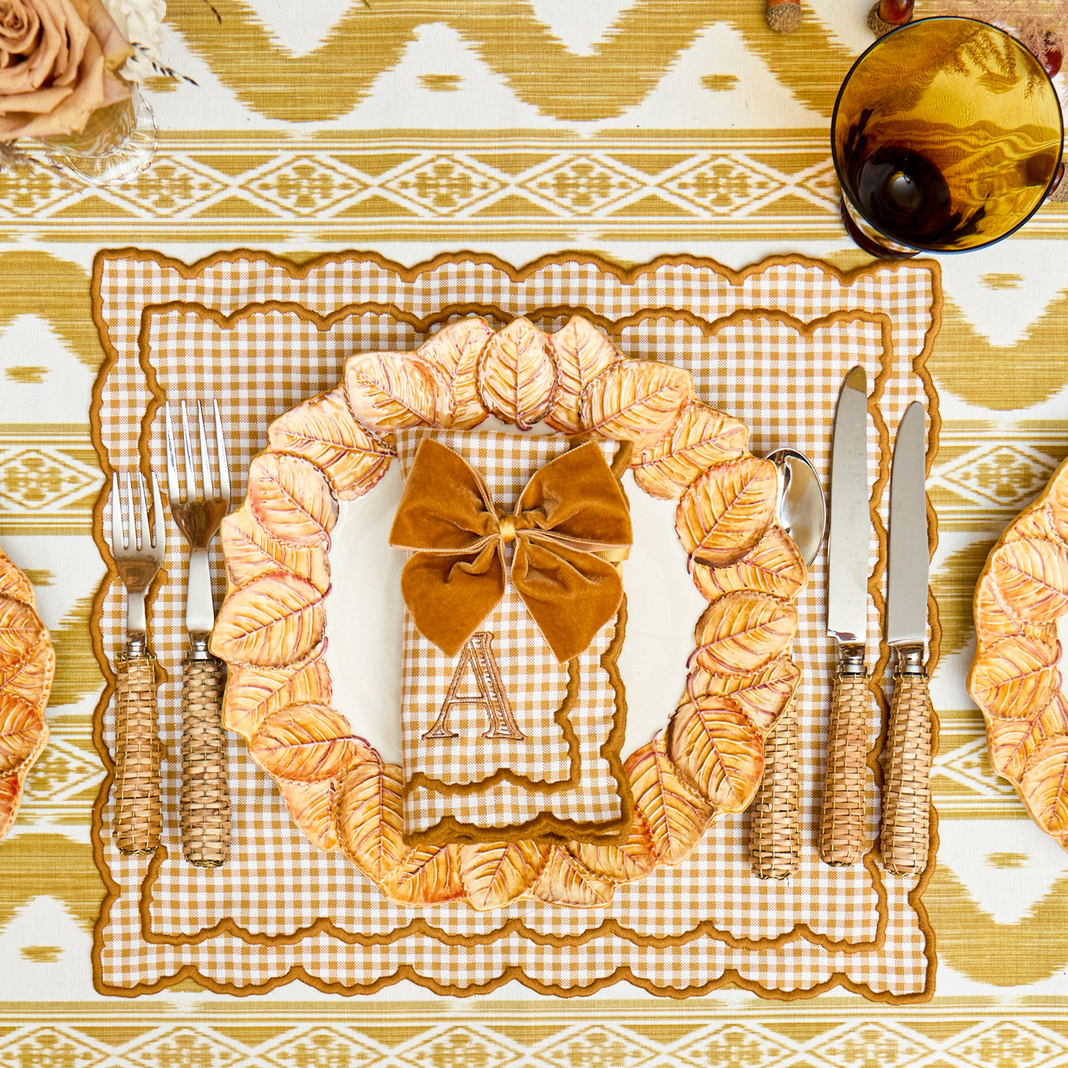 Mustard Elizabeth Gingham Napkins (Set of 4)
