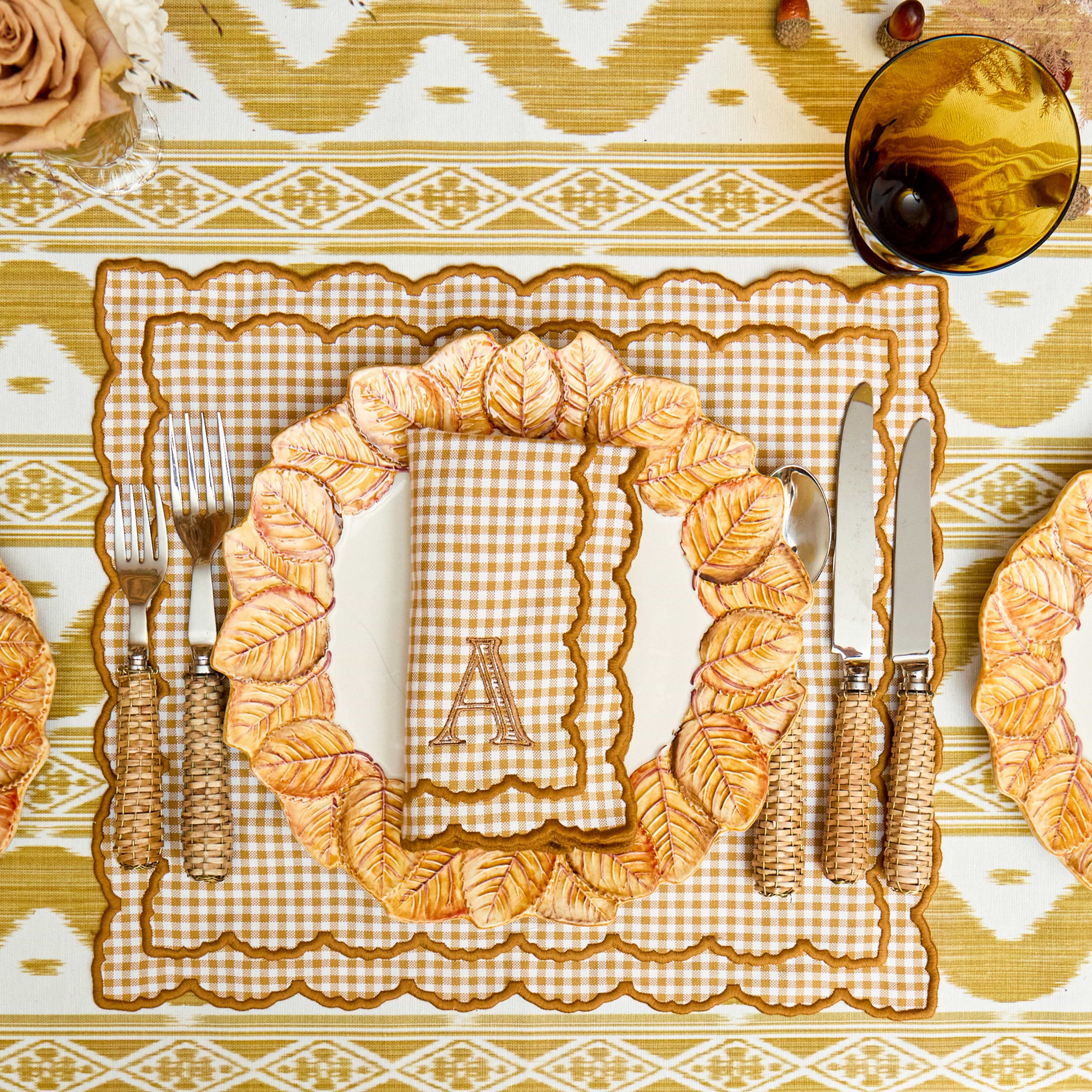 Mustard Elizabeth Gingham Napkins (Set of 4)