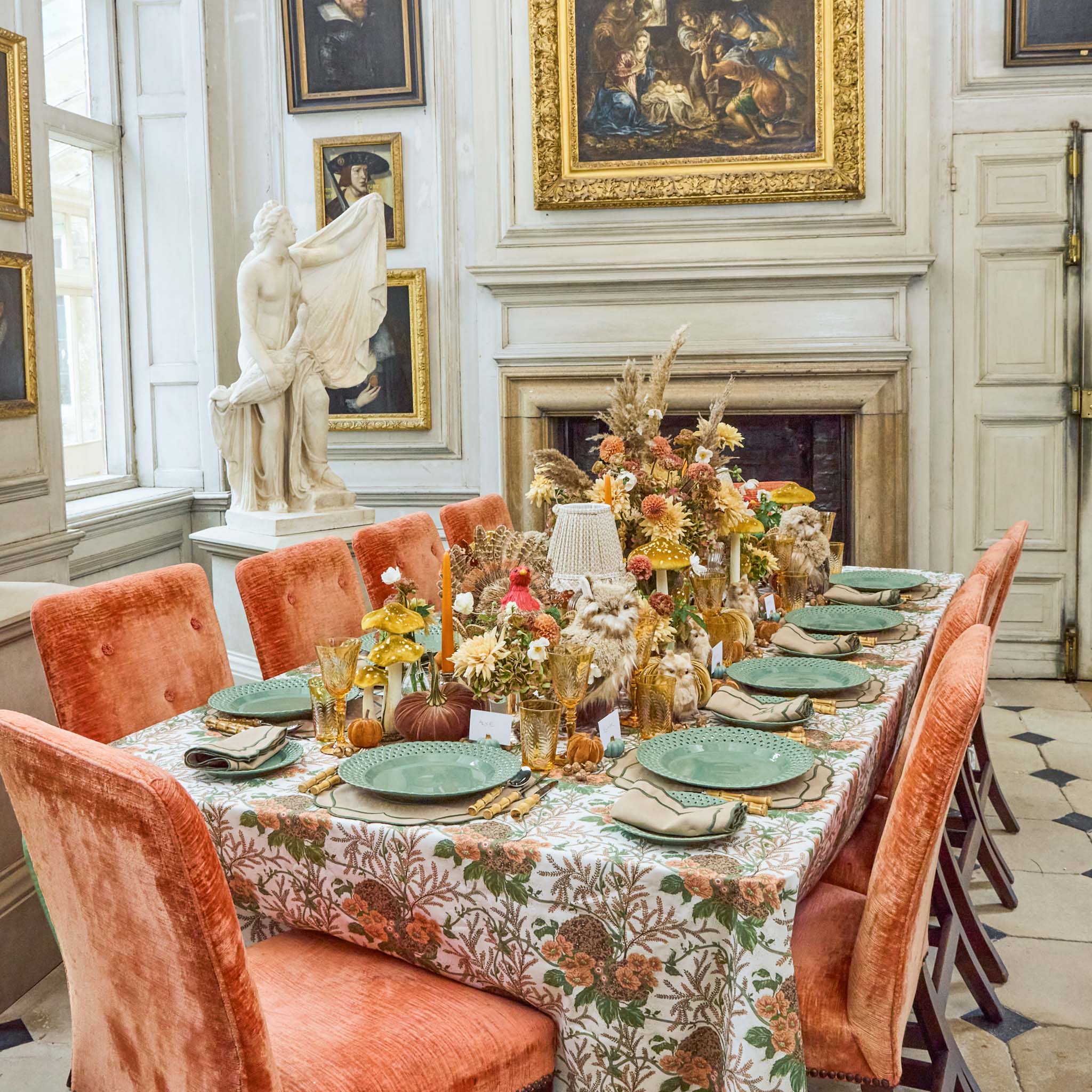 Autumn Lady Isabella's Garden Tablecloth
