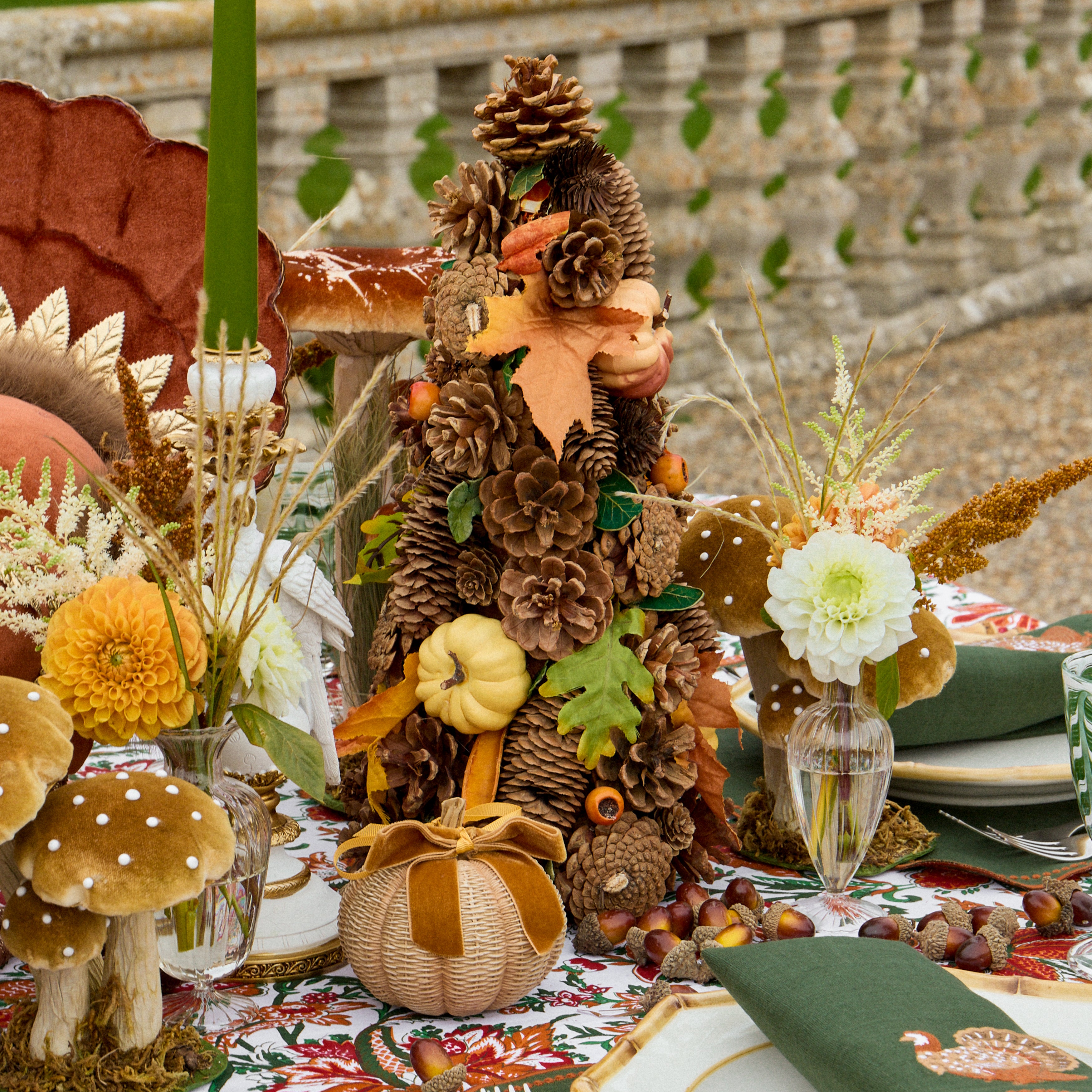 Pinecone & Pumpkin Trees (Pair)