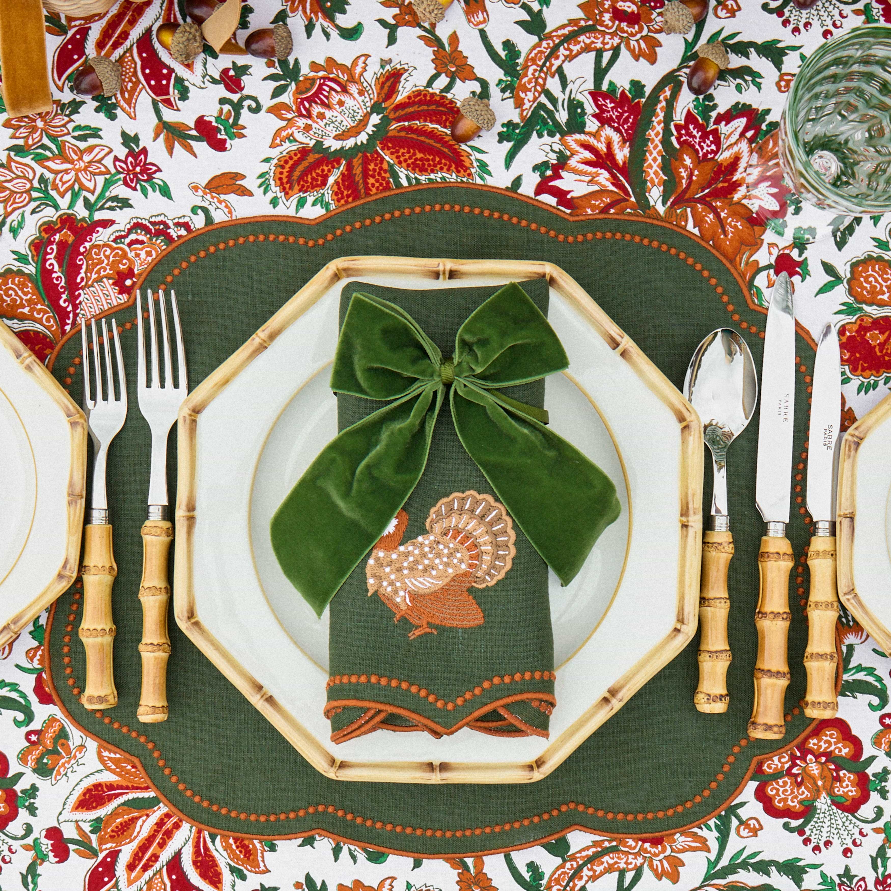 Forest Green Personalisable Bow