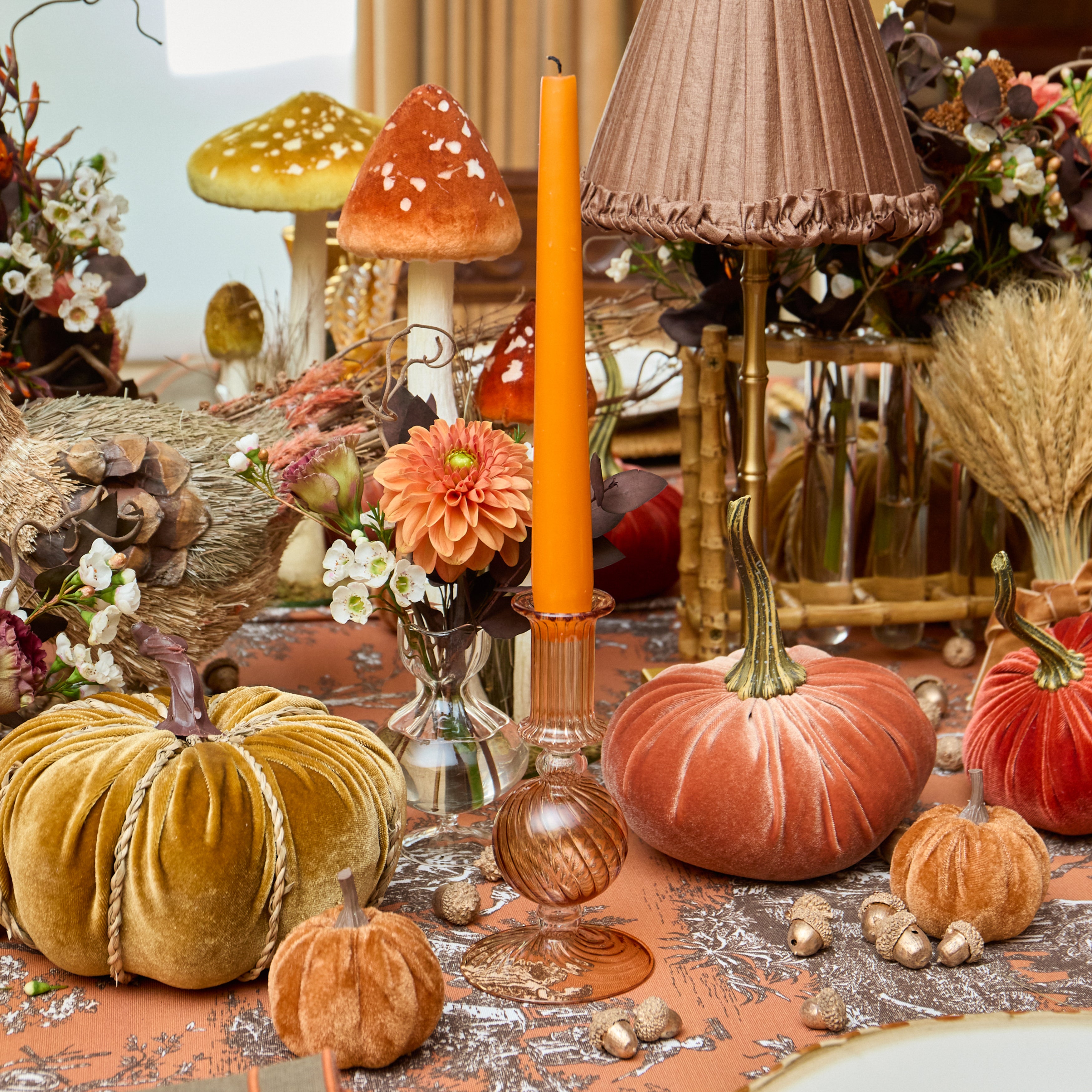 Chestnut Camille Candle Set (Orange)