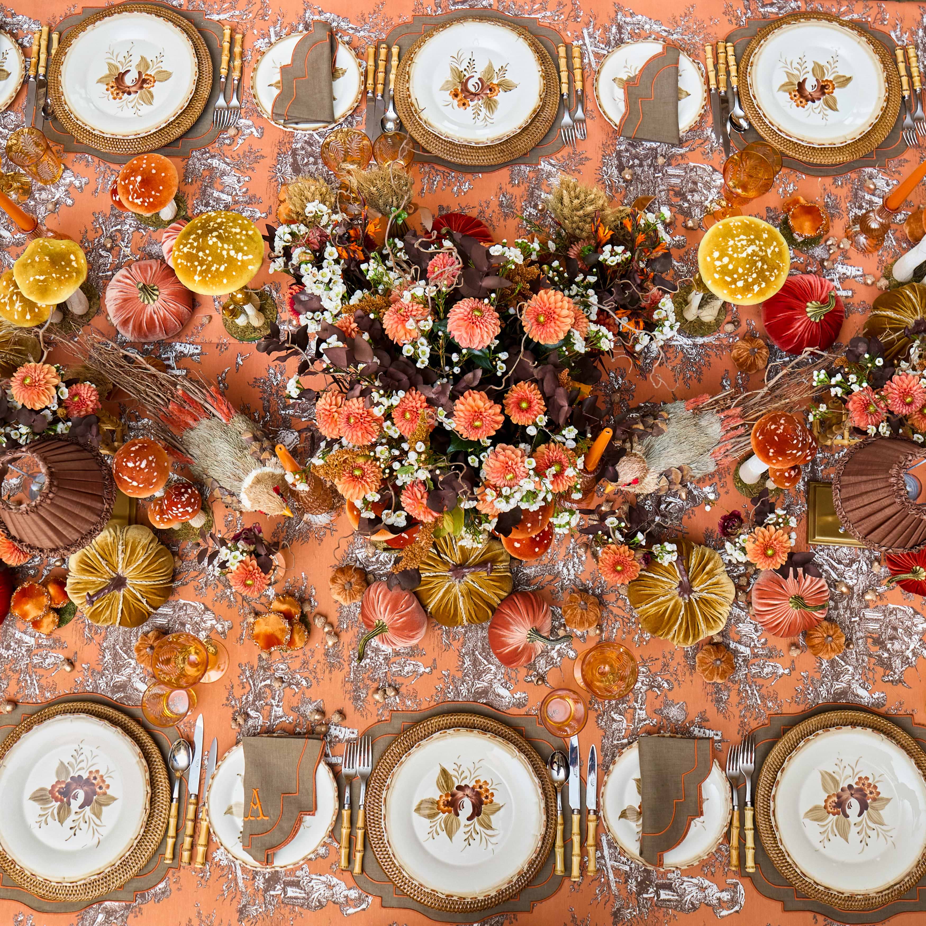 Walnut & Orange Lydia Napkins (Set of 4)