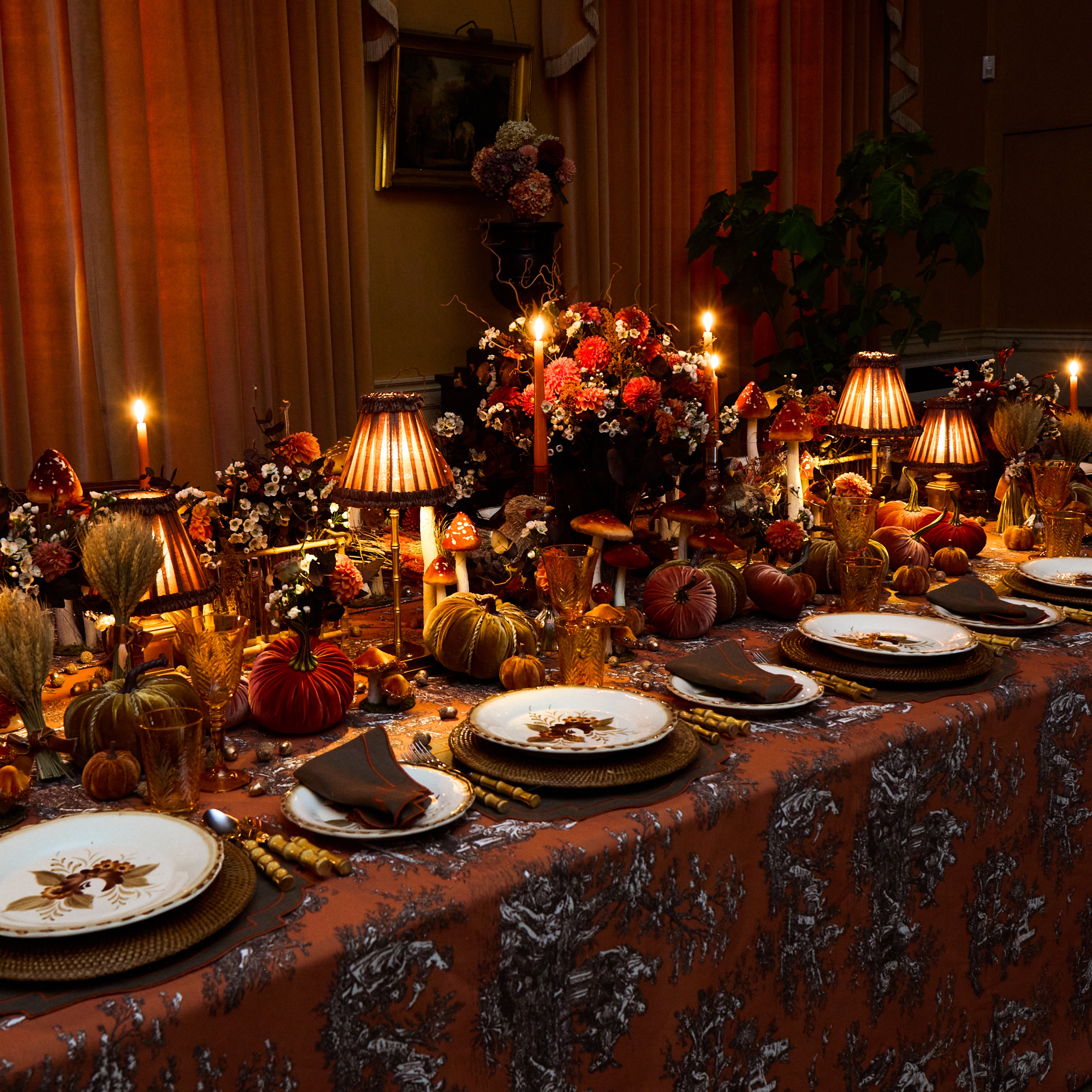 Chestnut Camille Candle Set (Orange)