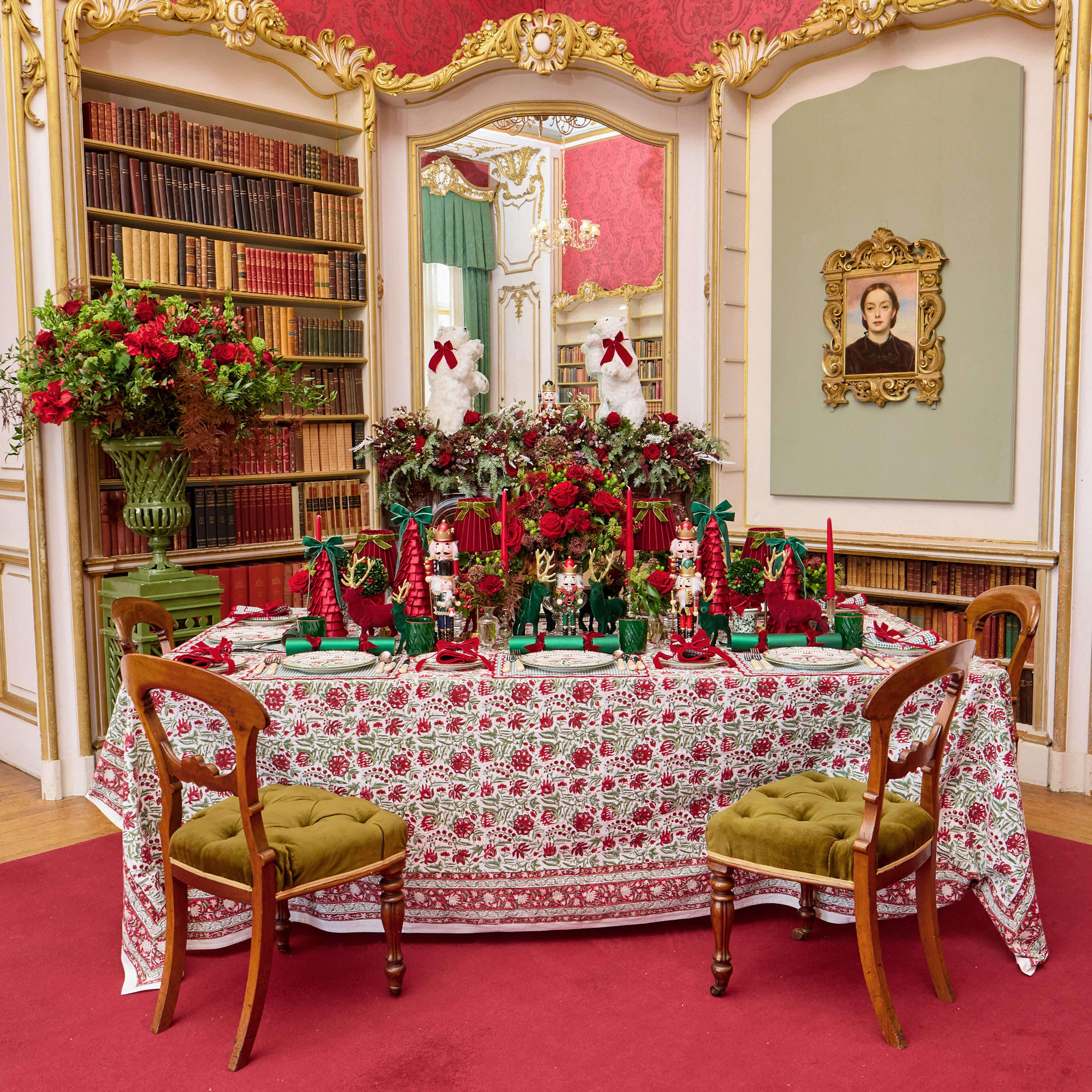 Red & Green Isobel Tablecloth