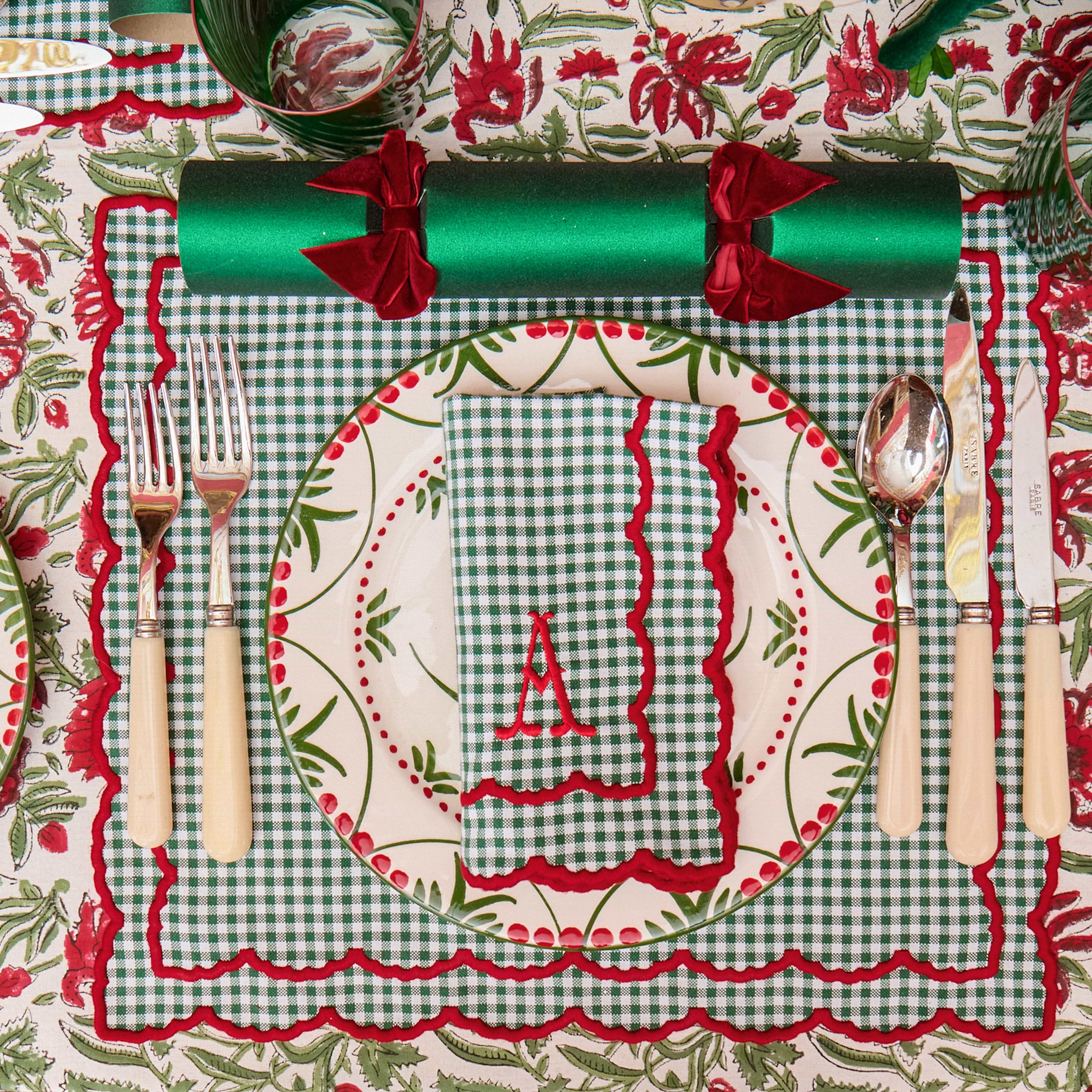 Red & Green Isobel Tablecloth
