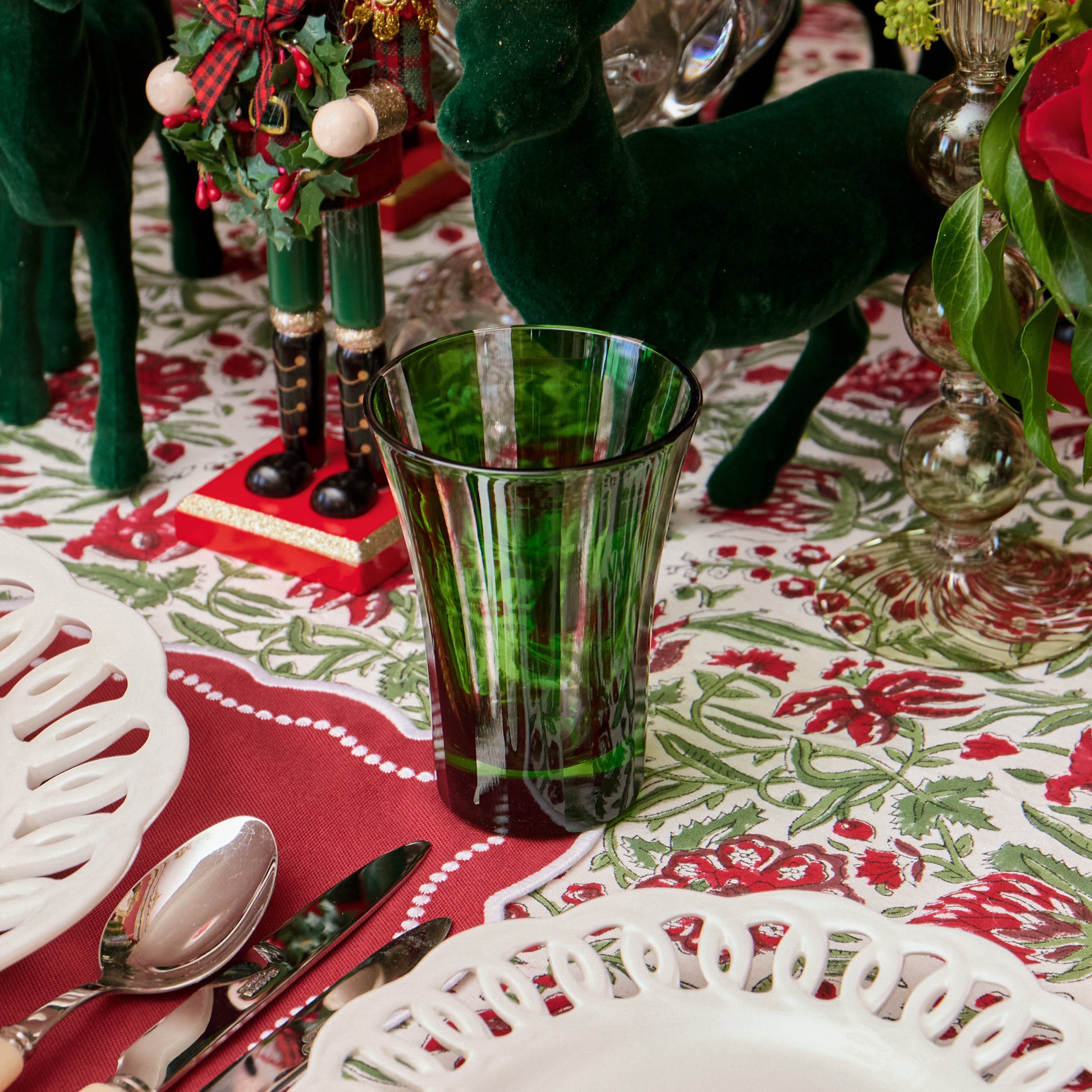 Forest Green Positano Glasses (Set of 4)