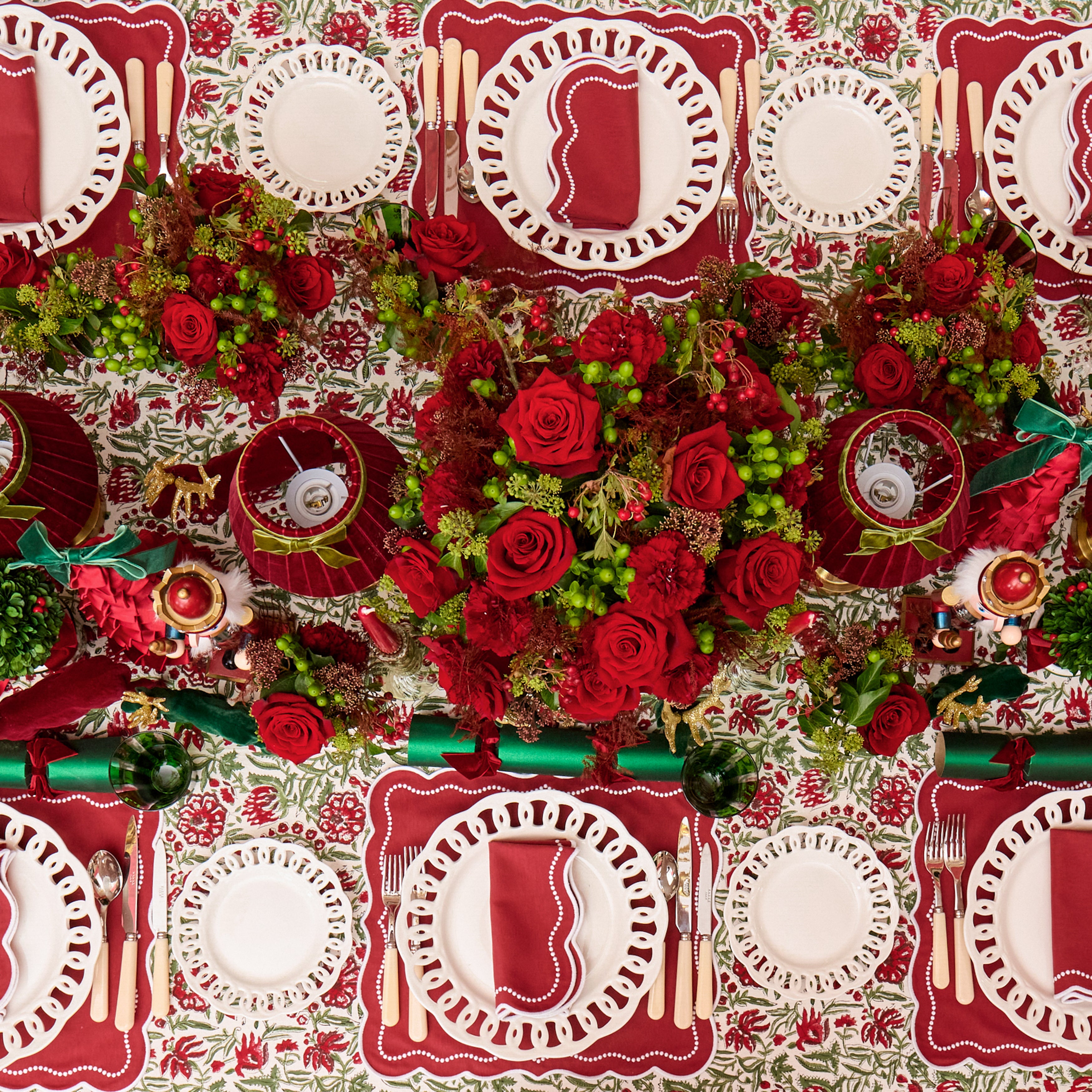 Red & Green Isobel Tablecloth