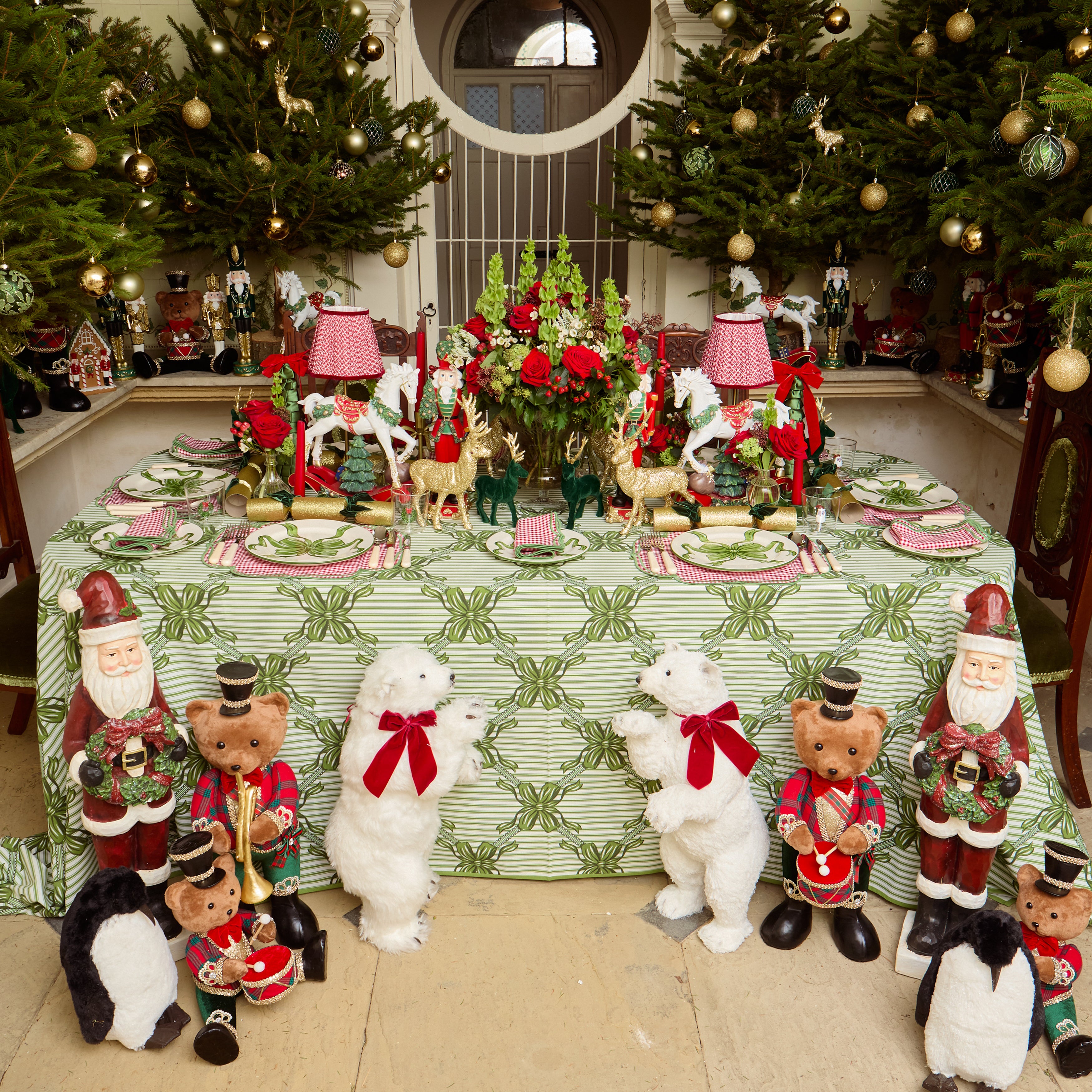 Green Audrey Bow Tablecloth