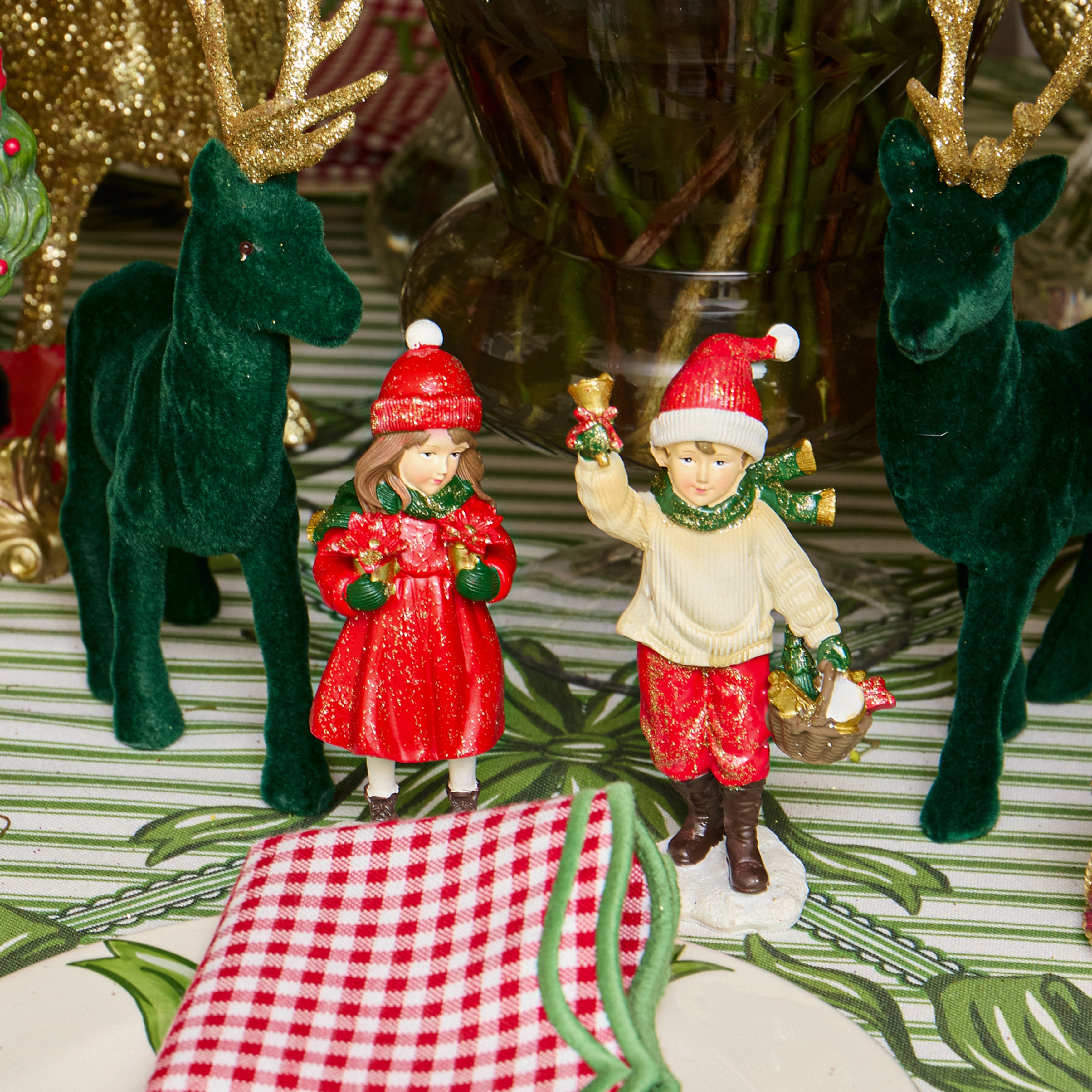 Festive Children Figurine (Pair)