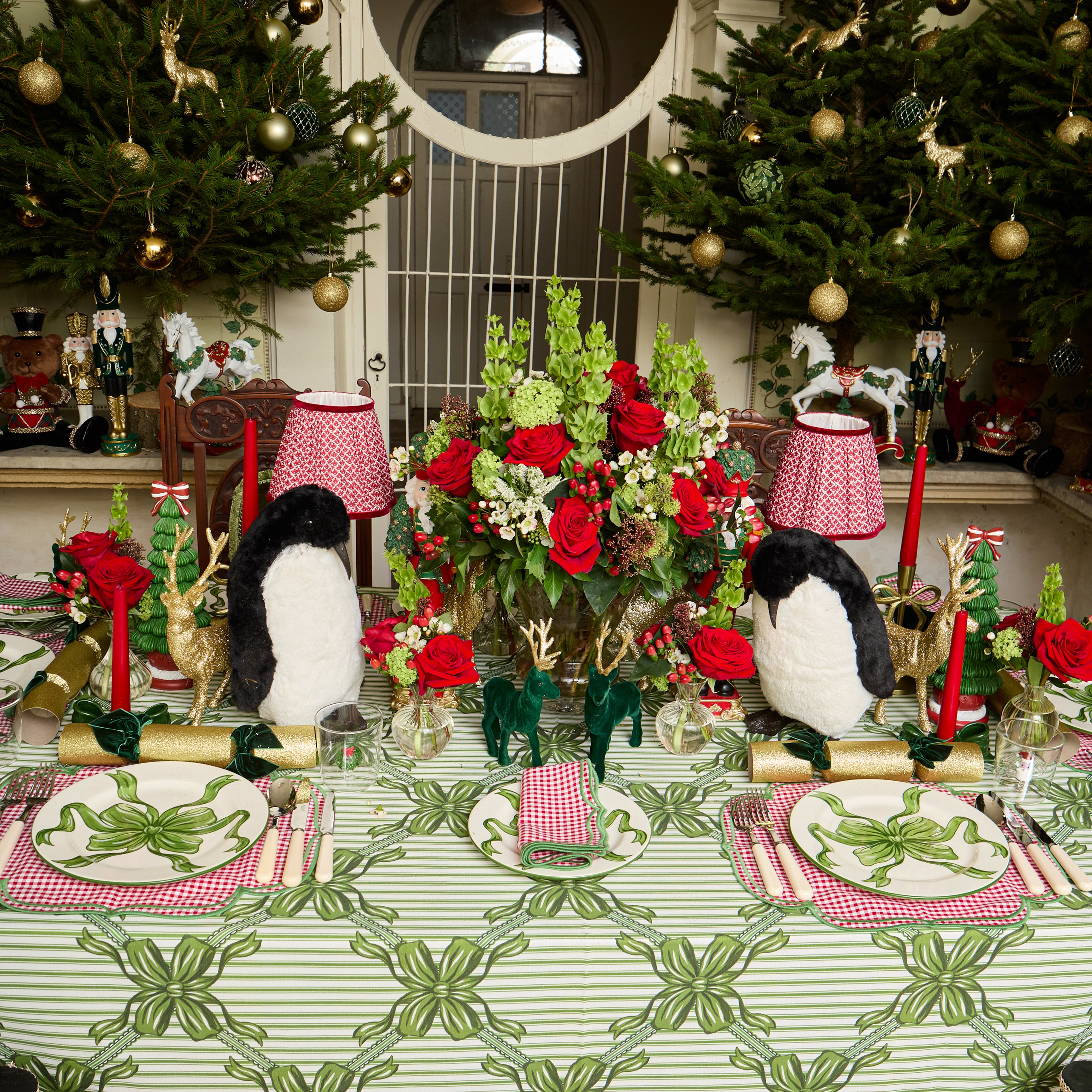 Green Audrey Bow Tablecloth