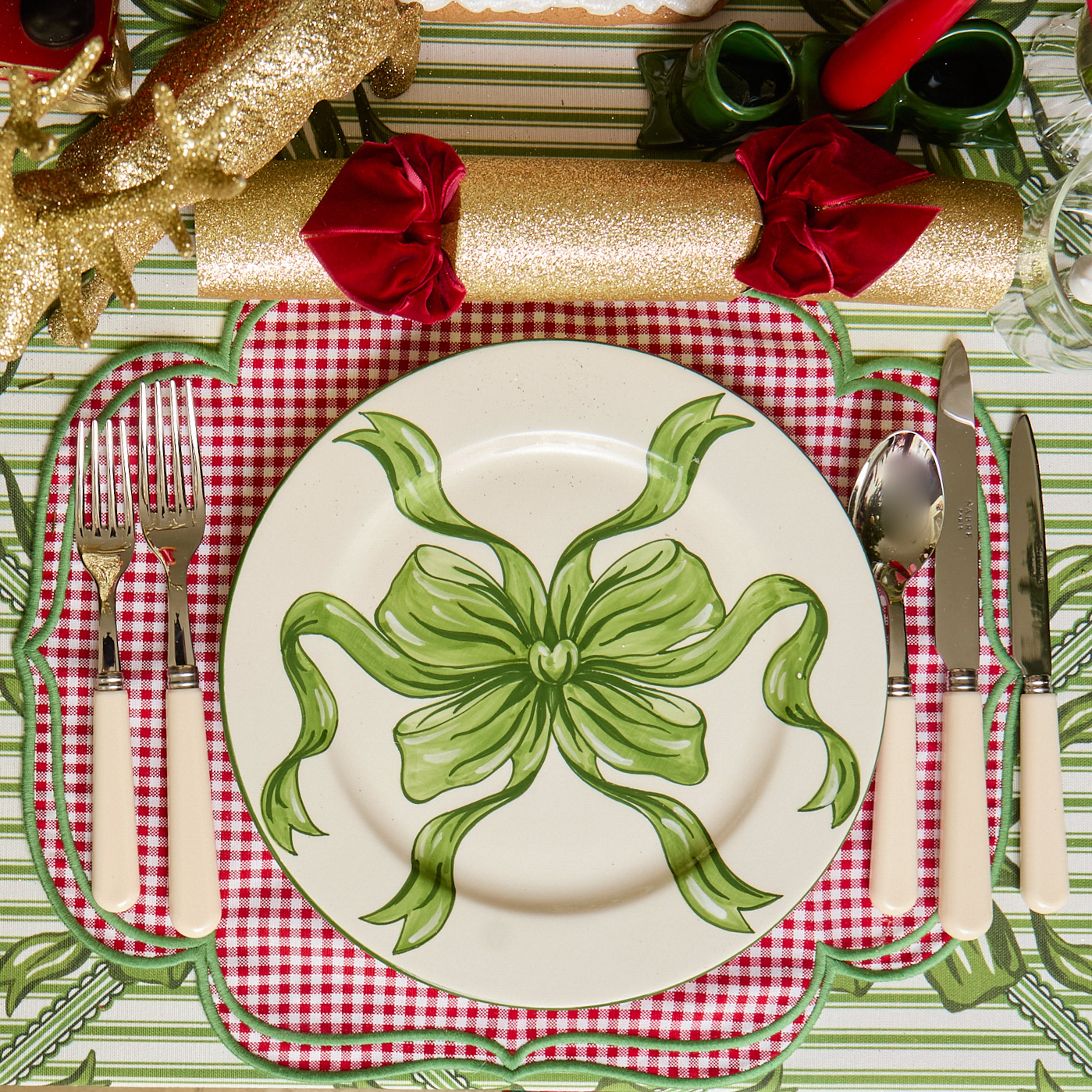 Green Audrey Bow Tablecloth