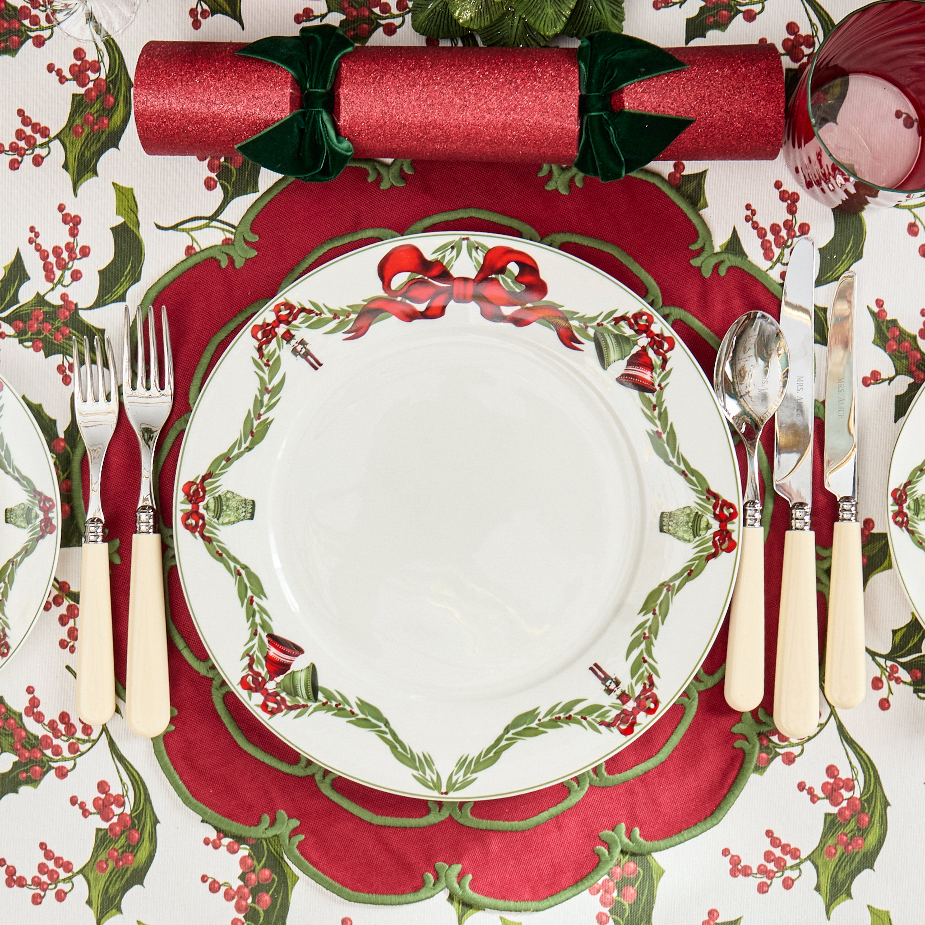 Christmas Garland Dinner Plate (Set of 4)