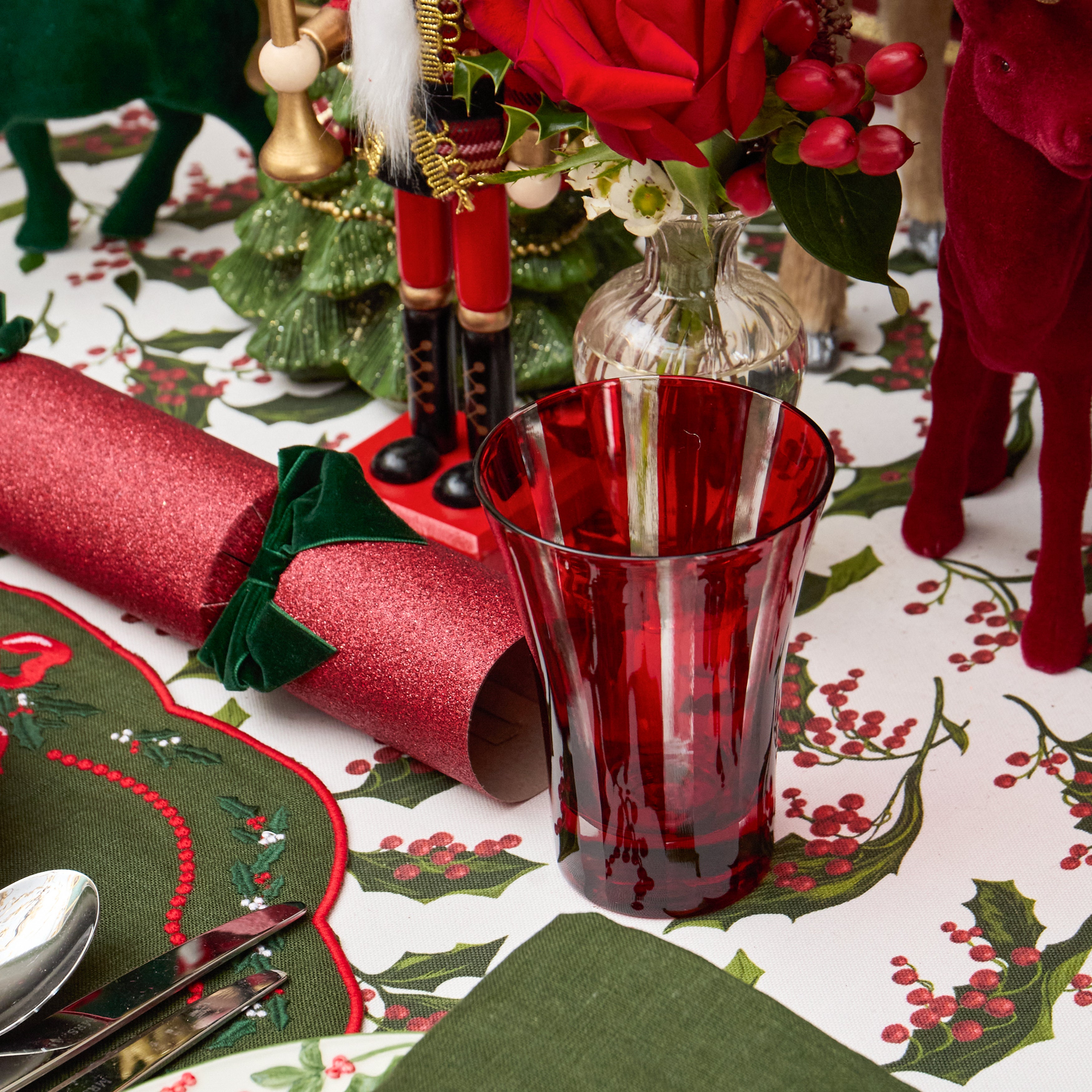 Red Positano Glasses (Set of 4)