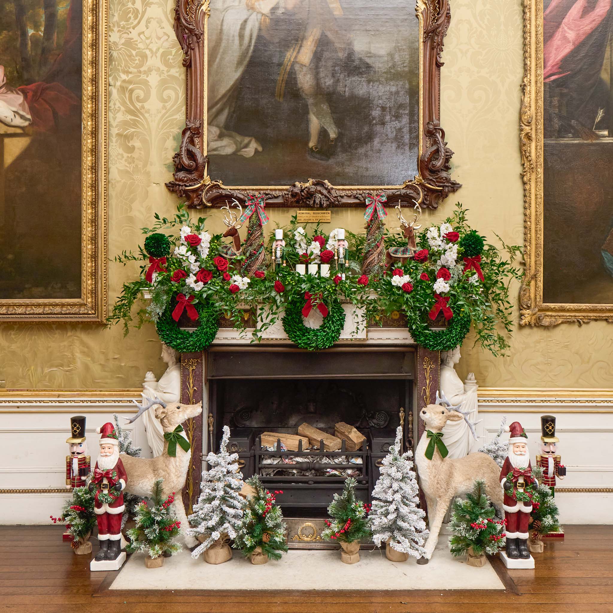 Natural Decorated Christmas Trees (Pair)